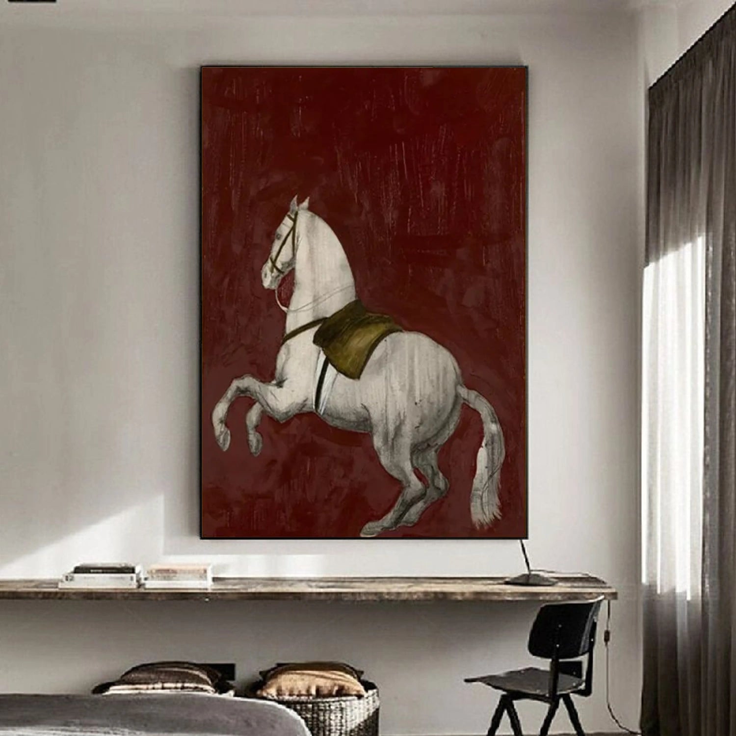 Abstract Animal Horse Canvas Art #DW081