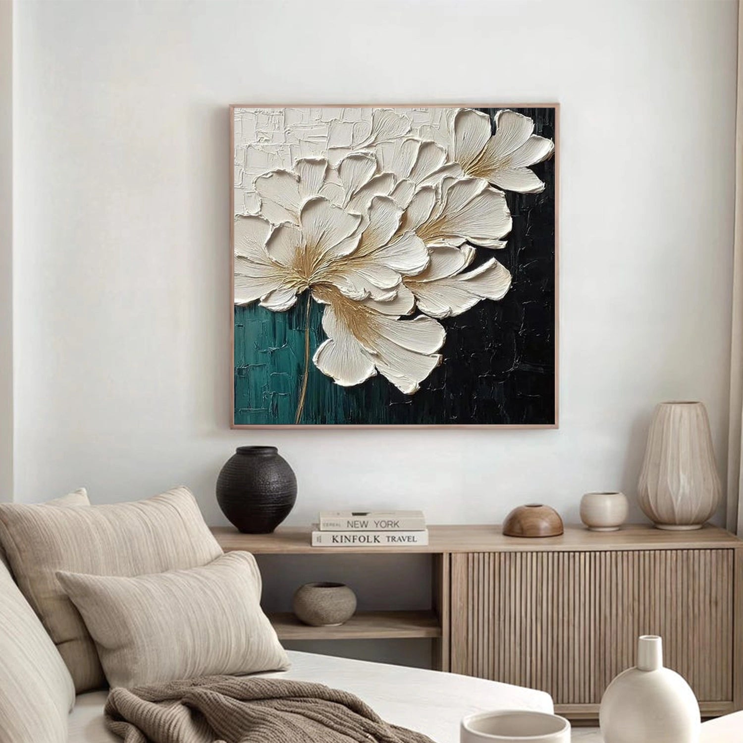 Abstract Flower And Tree Textured Canvas Art #MF186