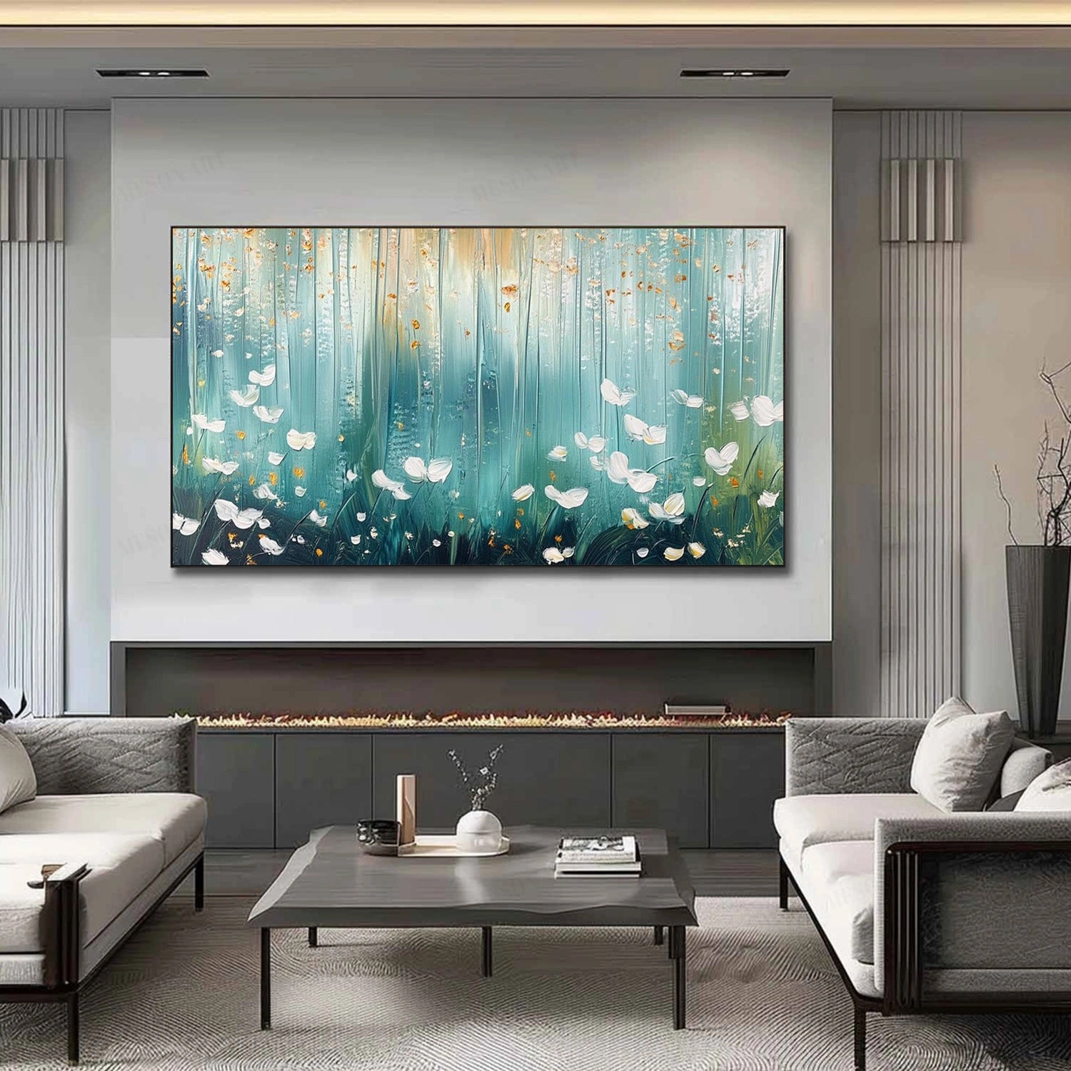 Abstract Flower And Tree Canvas Art #MF188