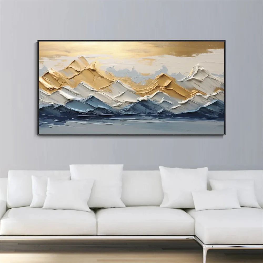 Minimalist Mountain Textured Canvas Art #BT025