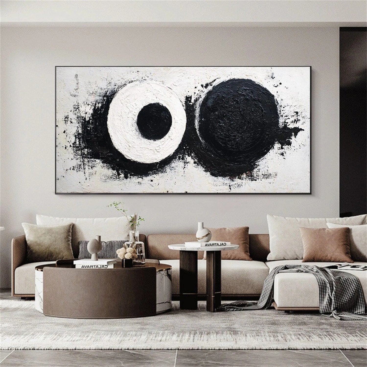 Black and White Abstract Wall Art #VA277
