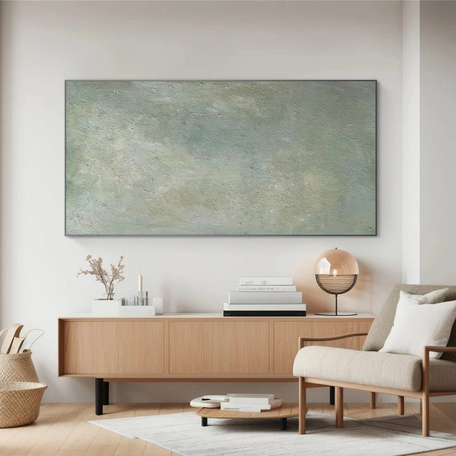Green Minimalist Textured Canvas Art  #WM106