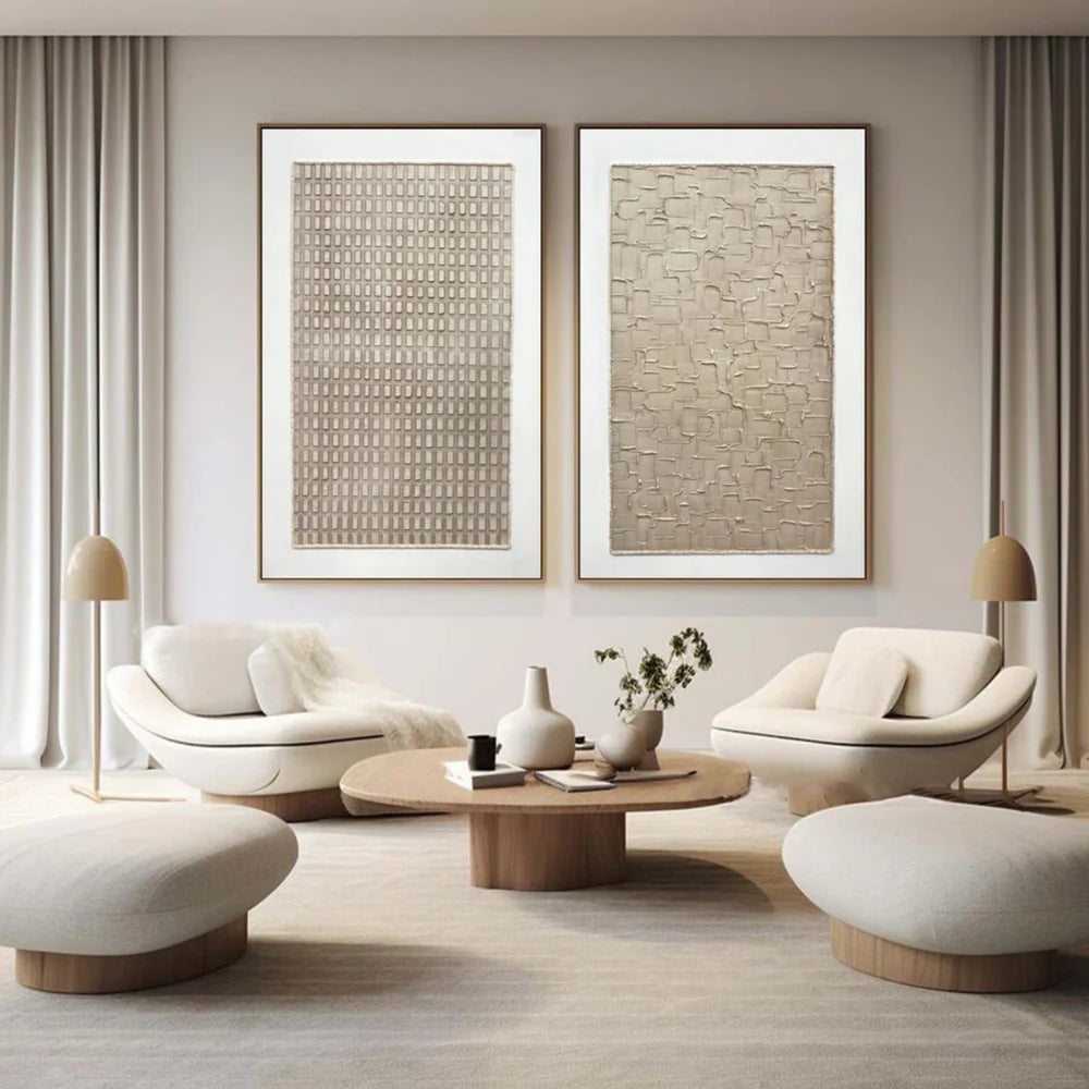 Wabi Sabi Textured Wall Art Set of 2 #VS056