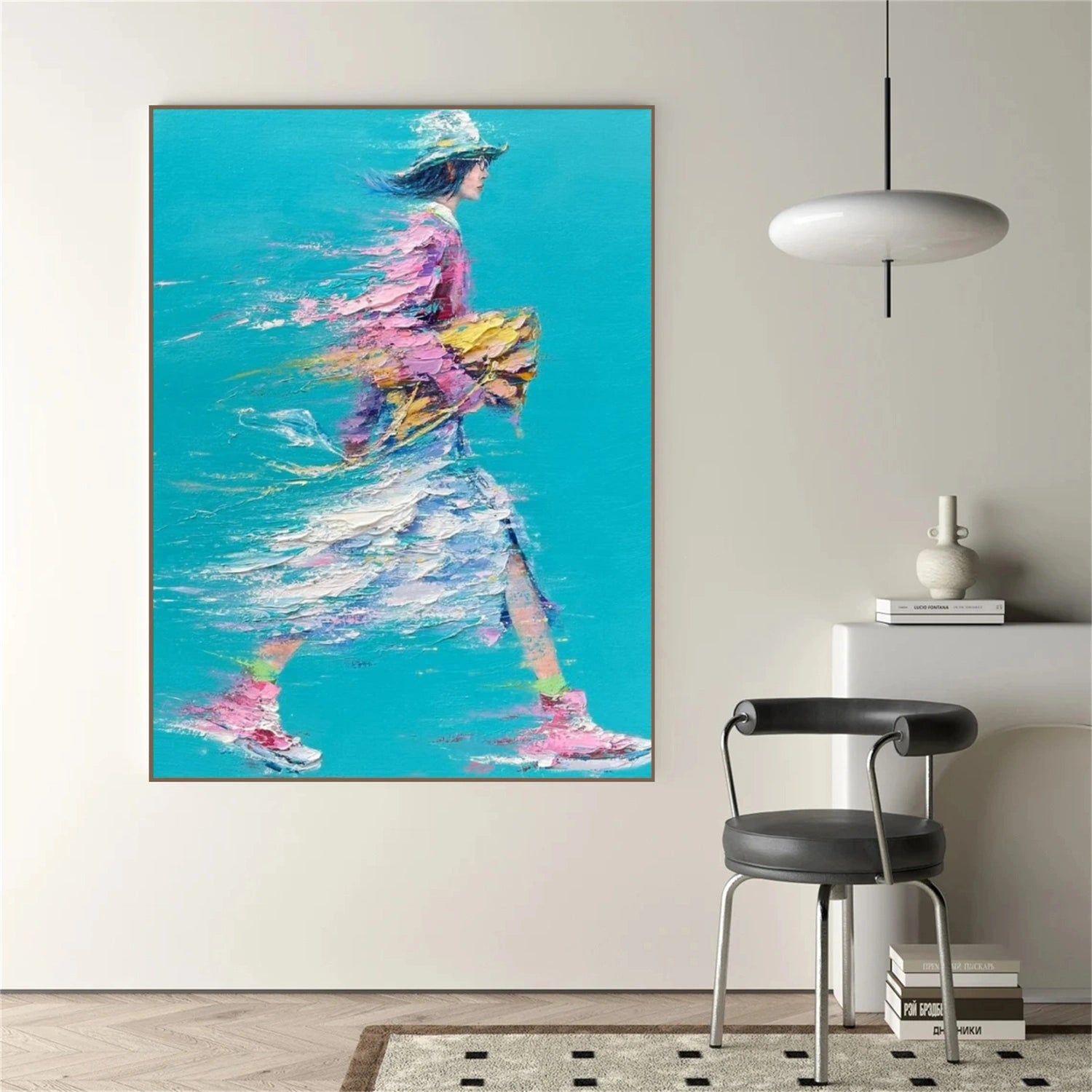 Abstract Portrait Textured Wall Art # LA033