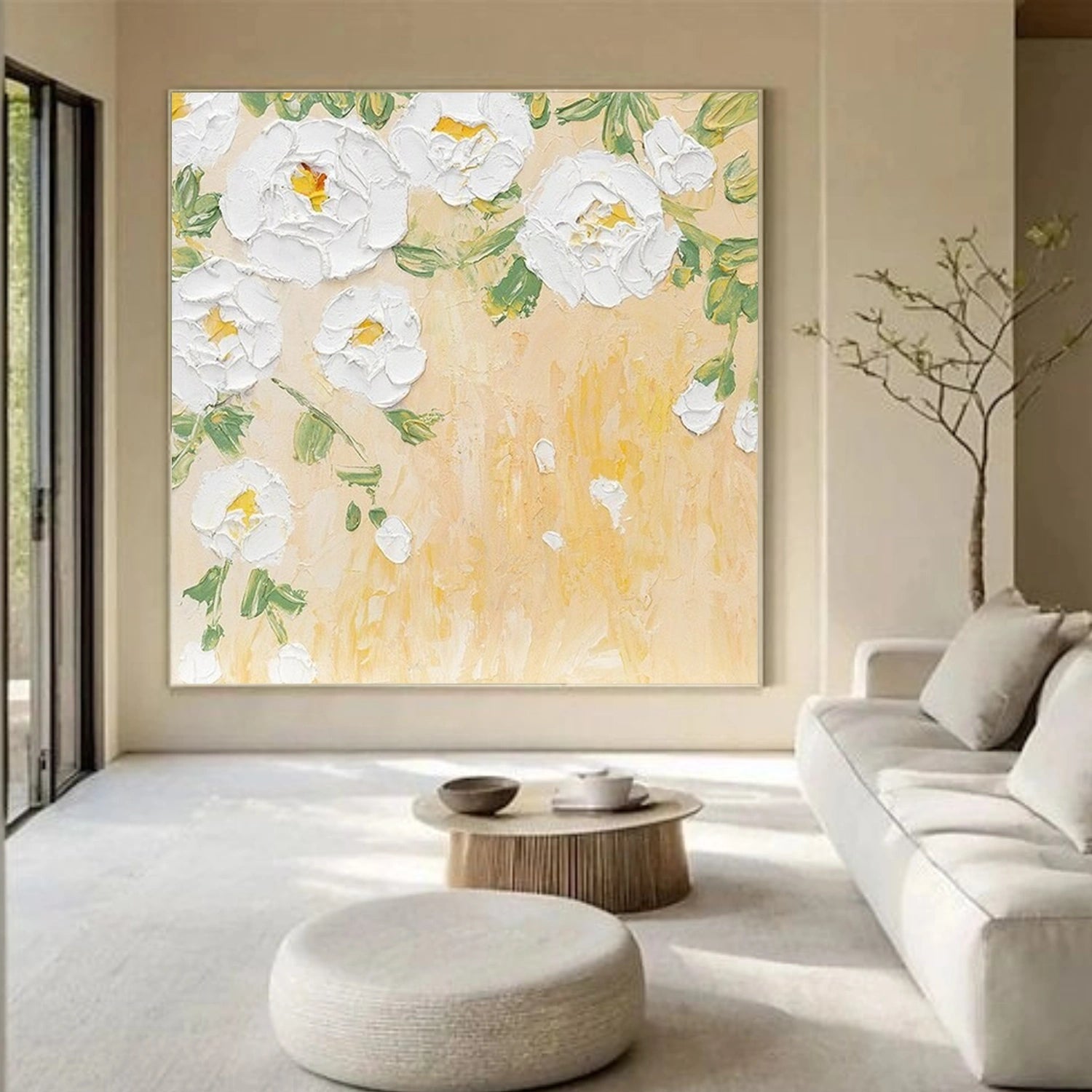 Abstract Flower And Tree Textured Canvas Art #MF197