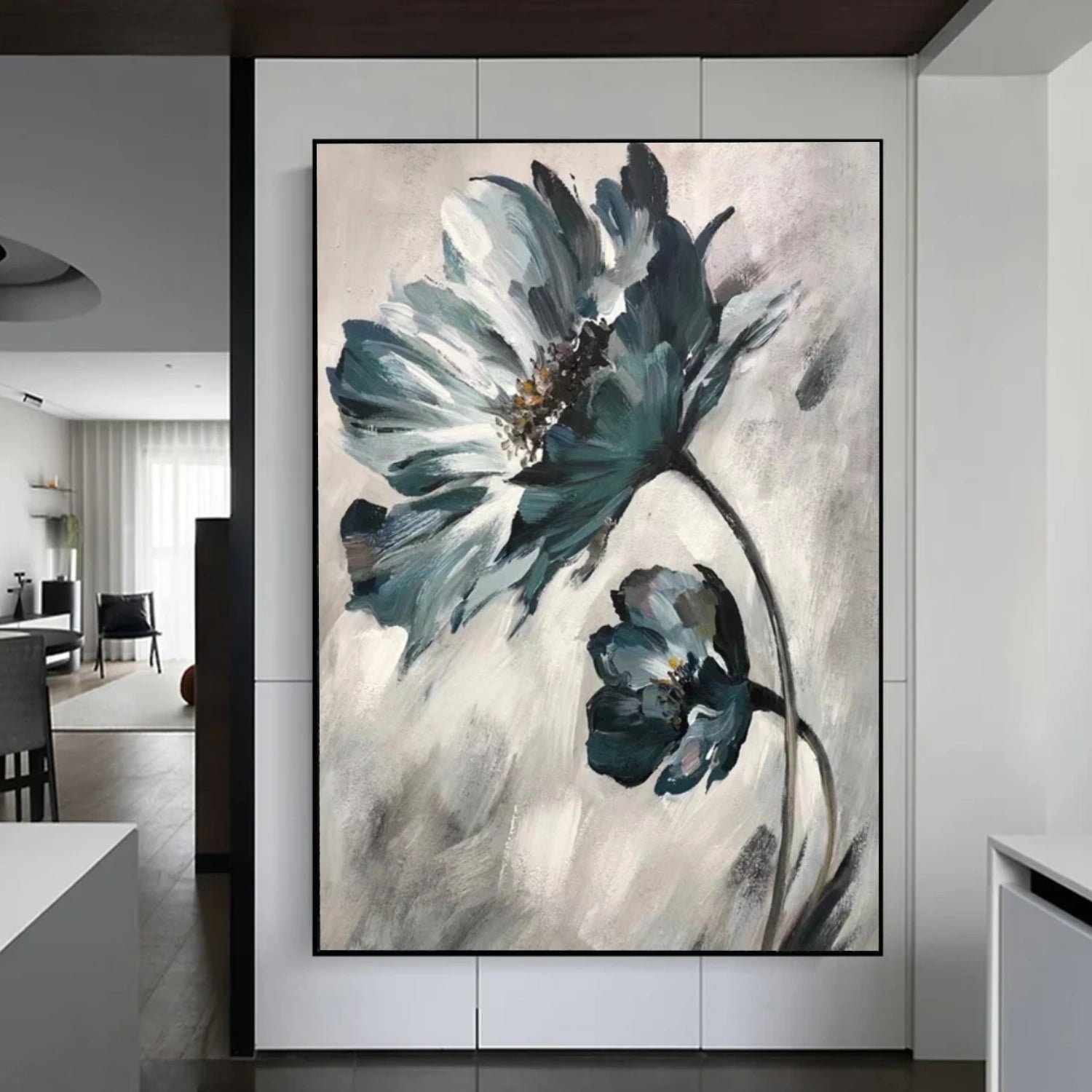 Minimalist Flower And Tree Canvas Art #MF121