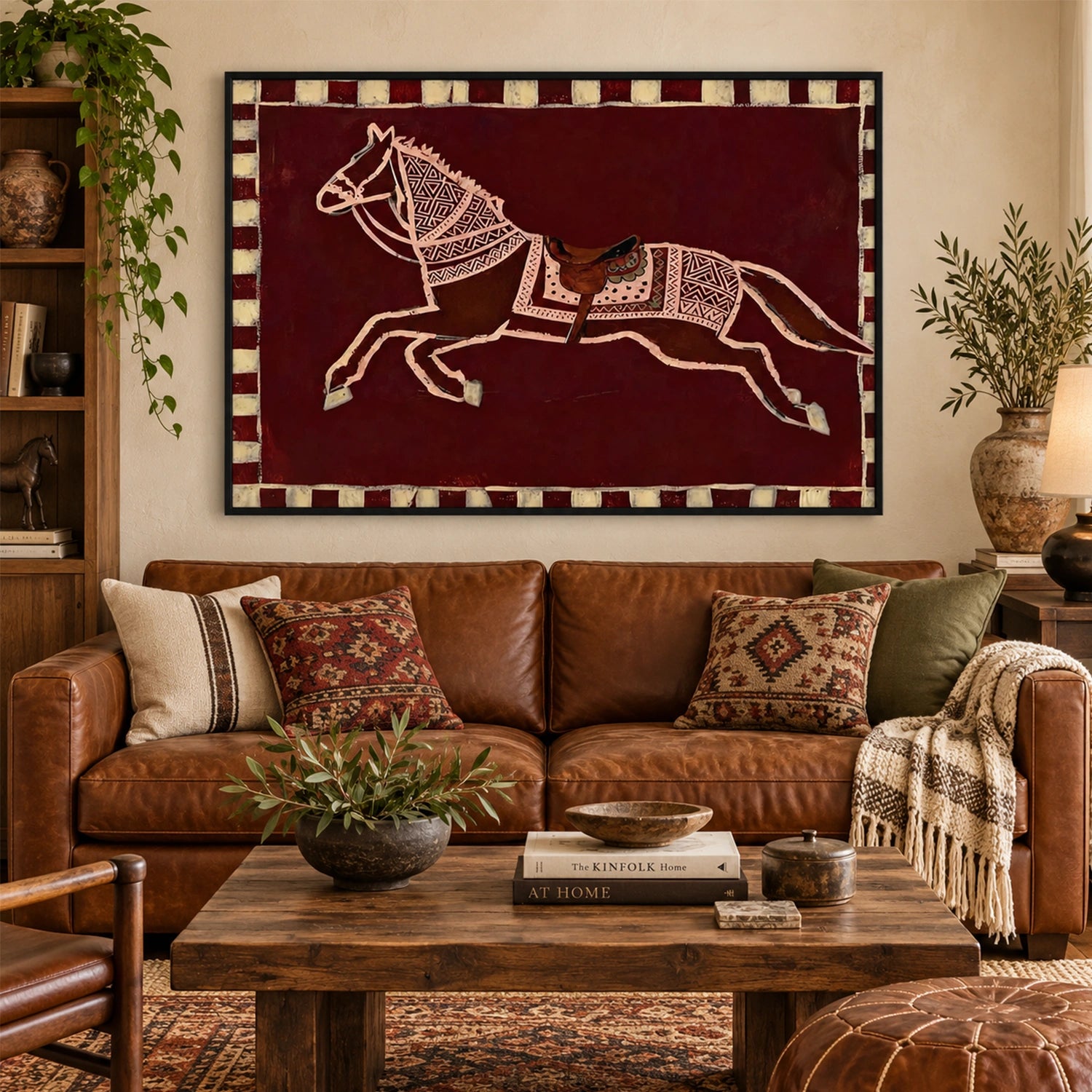 Abstract Animal Horse Canvas Art #DW160