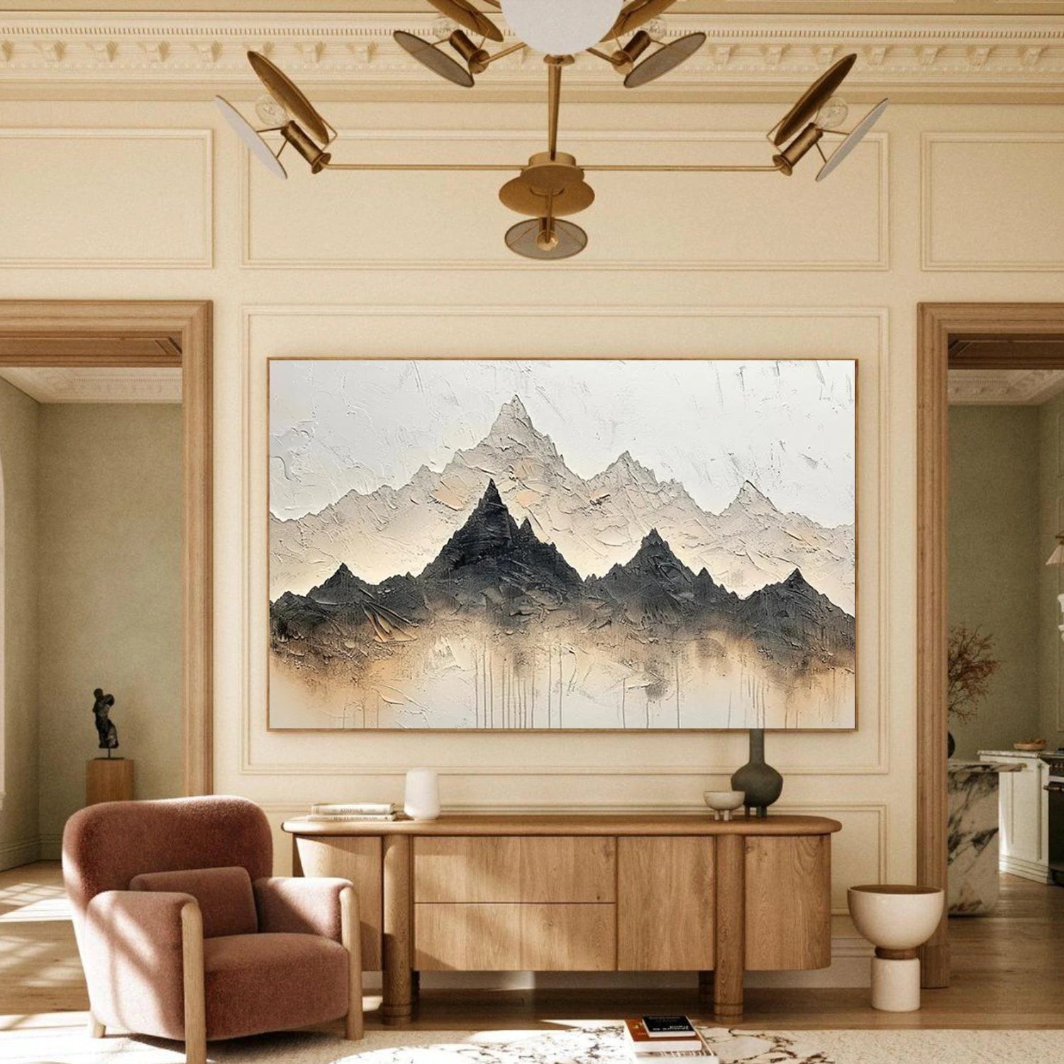 Abstract Mountain Canvas Art #BT092