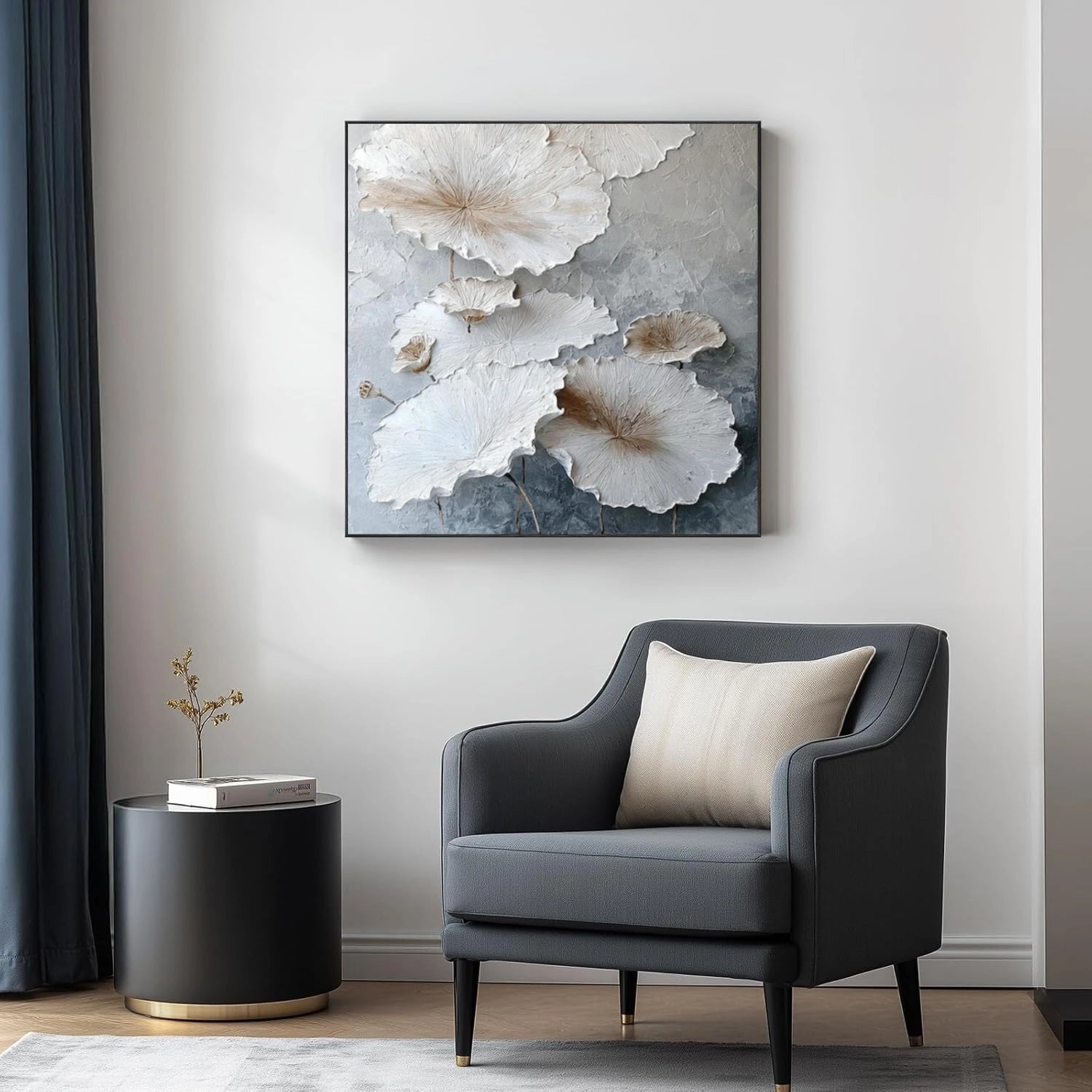 Abstract Flower And Tree Textured Canvas Art #MF178