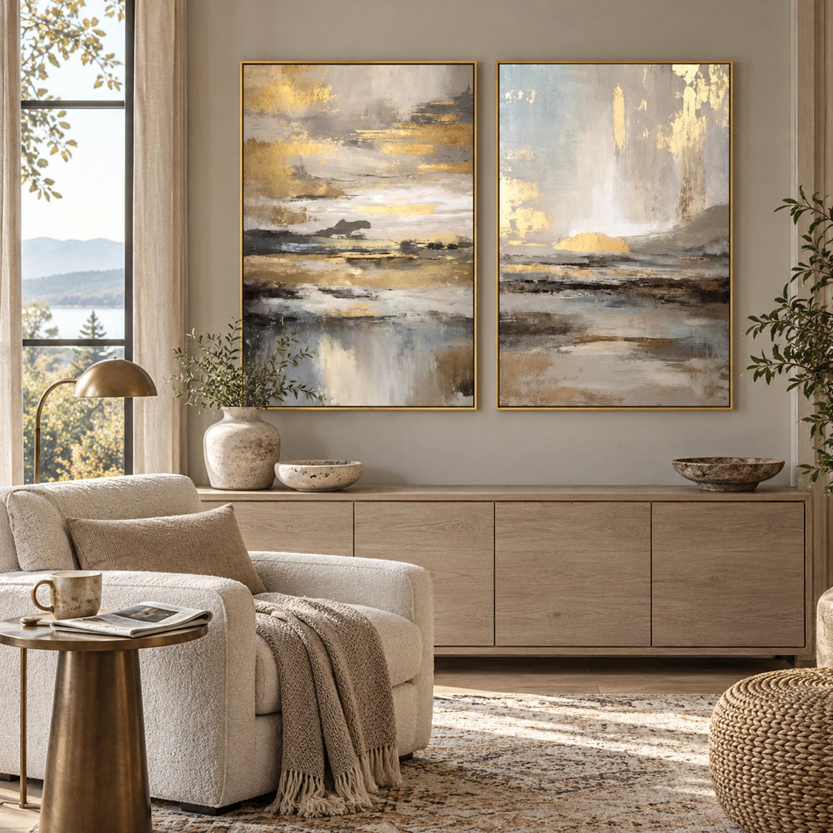 Abstract Wall Art Set of 2 #VA393