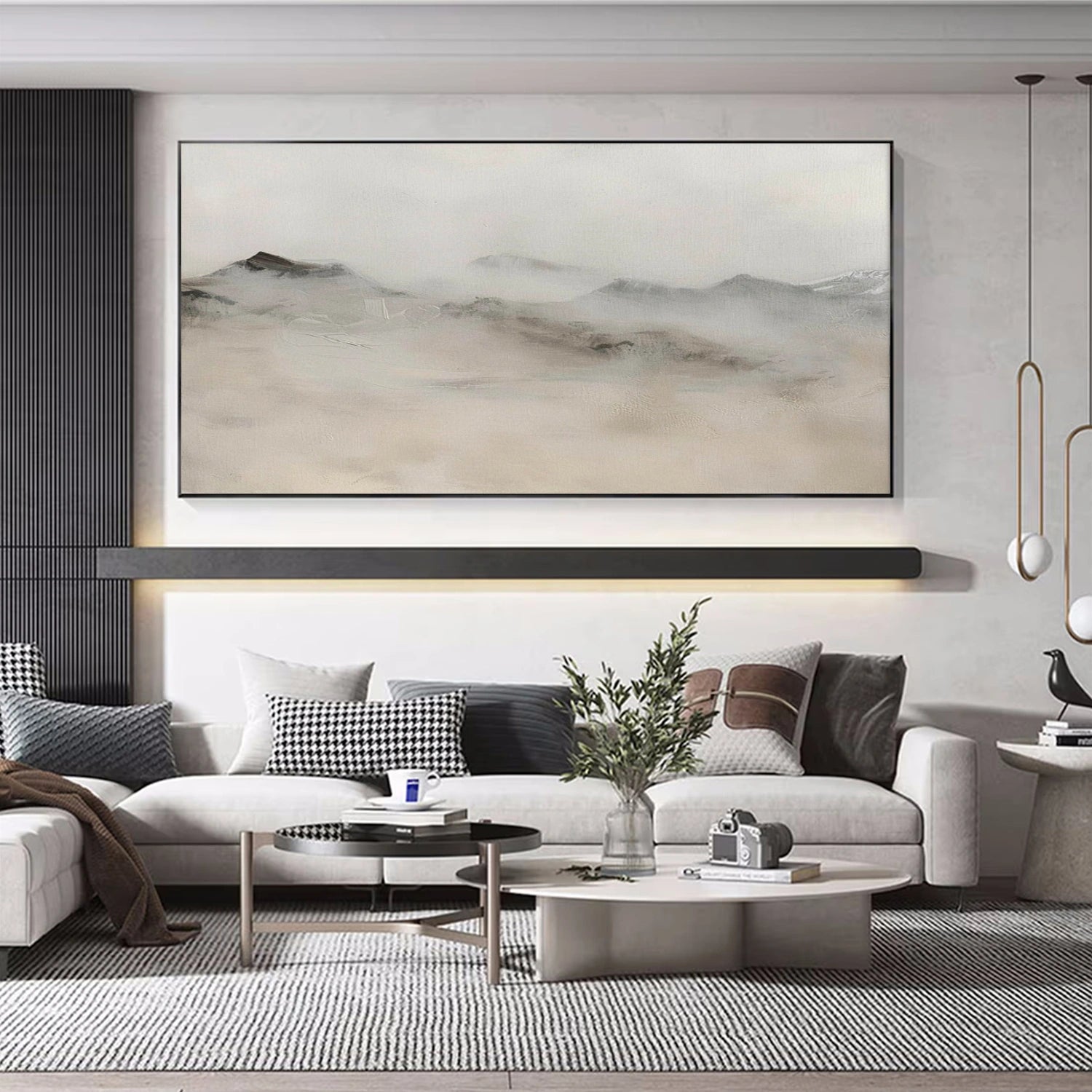 Abstract Mountain Canvas Art #BT095