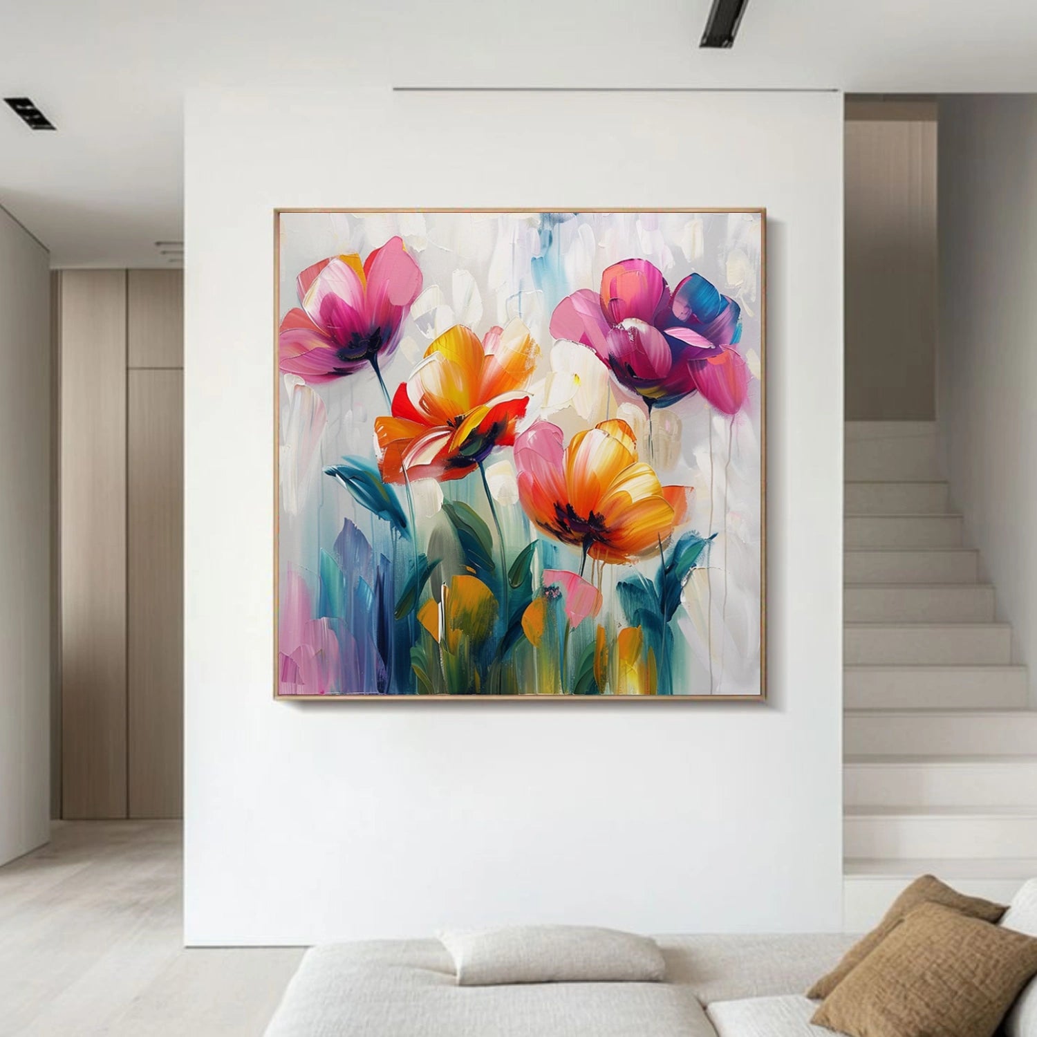 Abstract Flower And Tree Canvas Art  #MF156