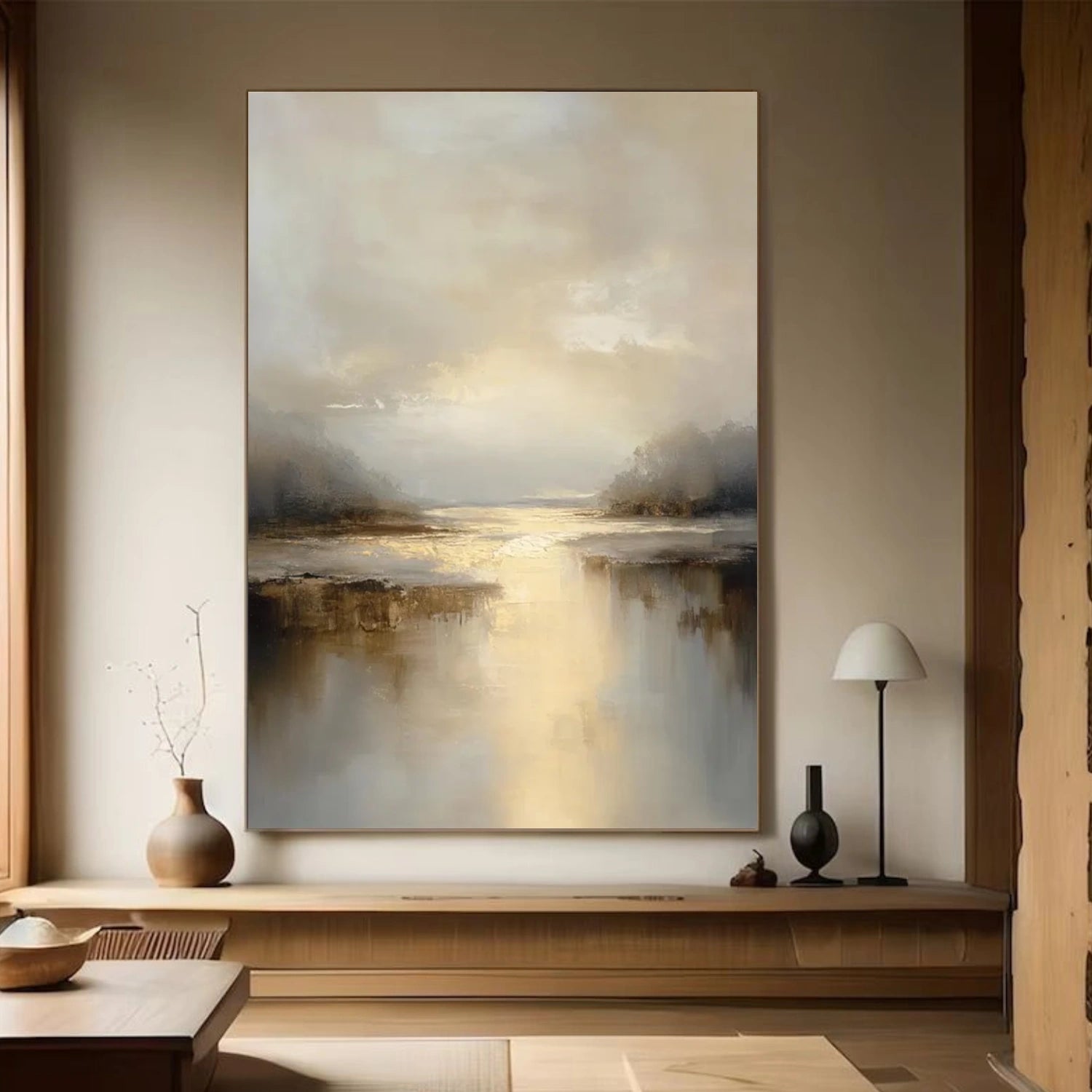 Abstract Ocean And Sky Canvas Art #OC098