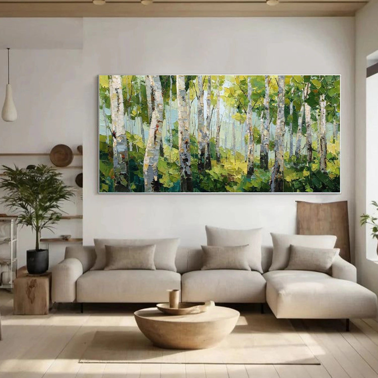 Abstract Flower And Tree Textured Canvas Art #MF172