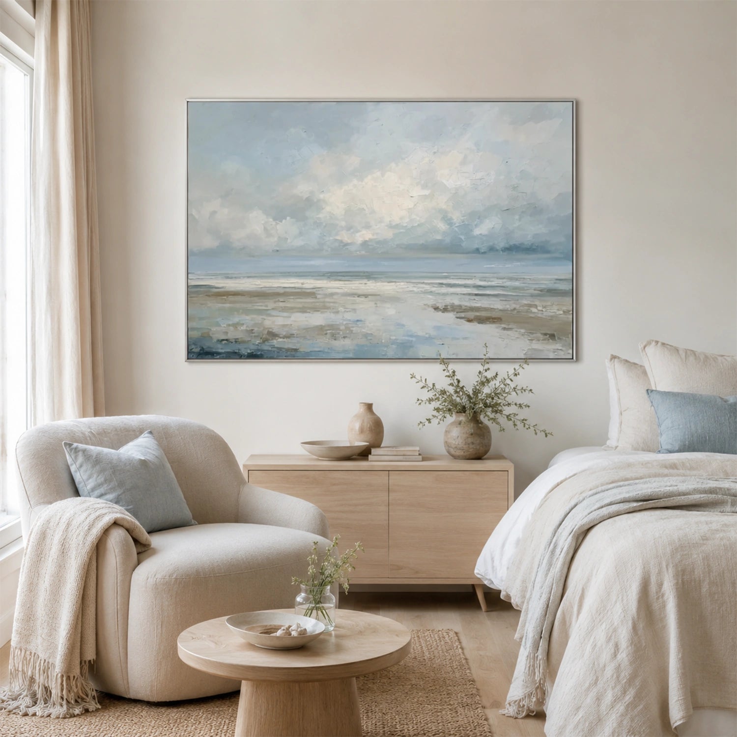 Abstract Ocean And Sky Canvas Art #OC212