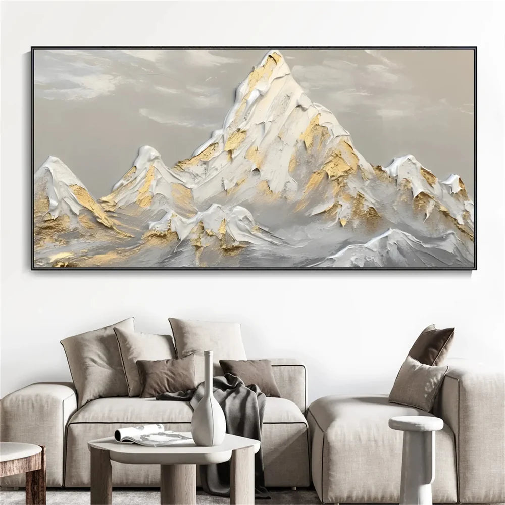 Abstract Mountain Textured Canvas Art #BT037