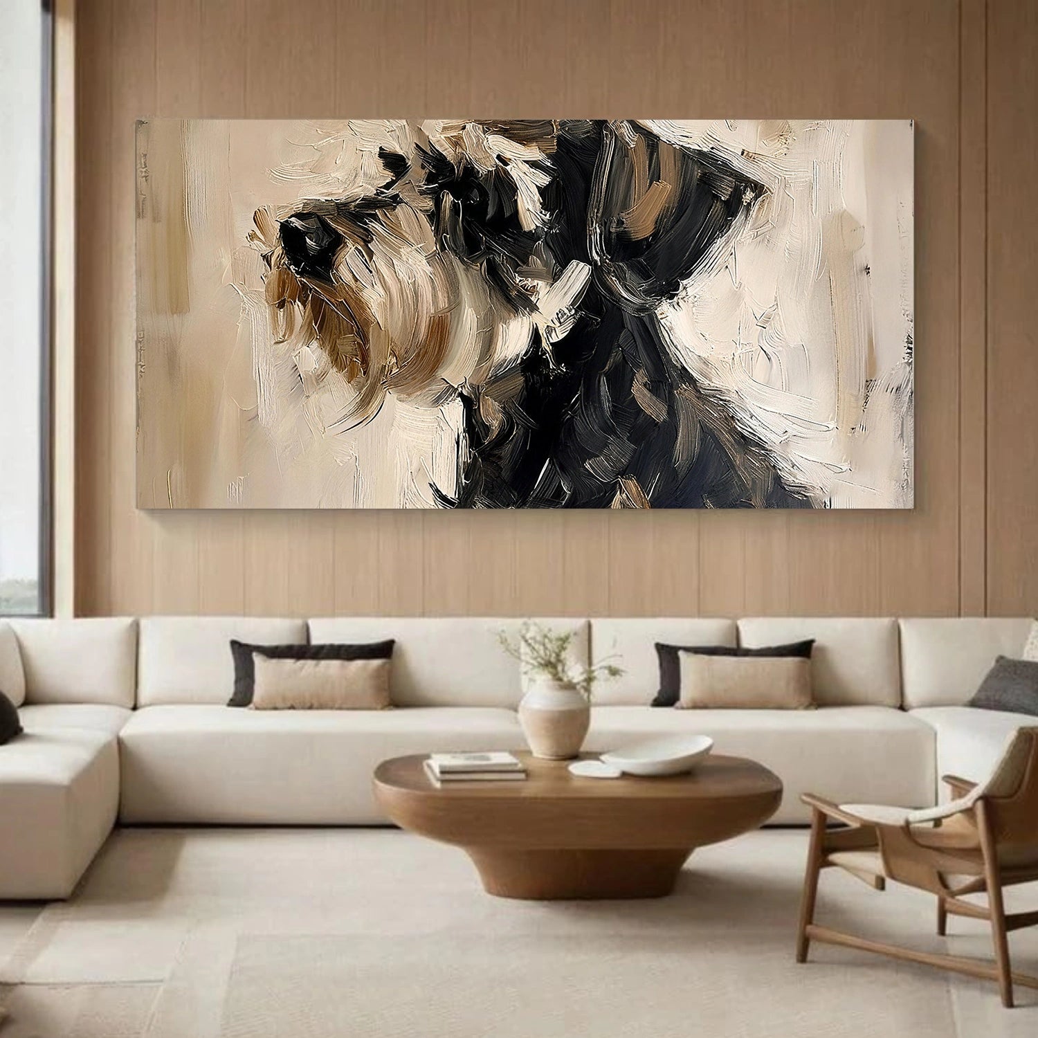 Abstract Animal Dog Canvas Art #DW135