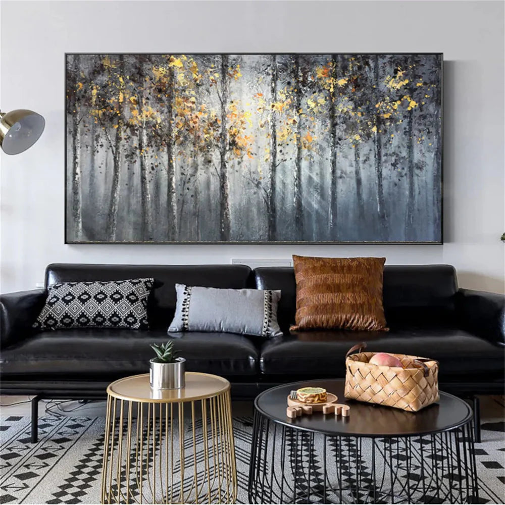 Abstract Flower And Tree Canvas Art #MF009