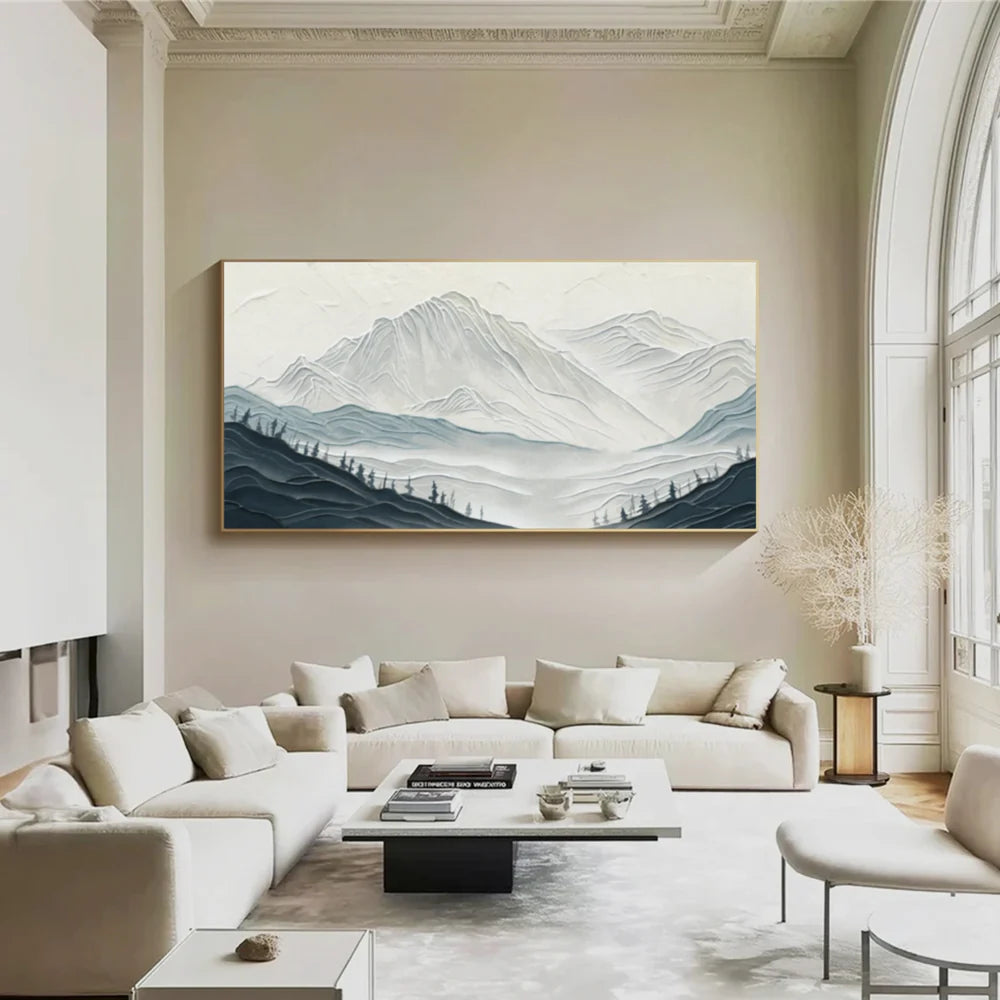 Abstract Mountain Textured Canvas Art #BT036