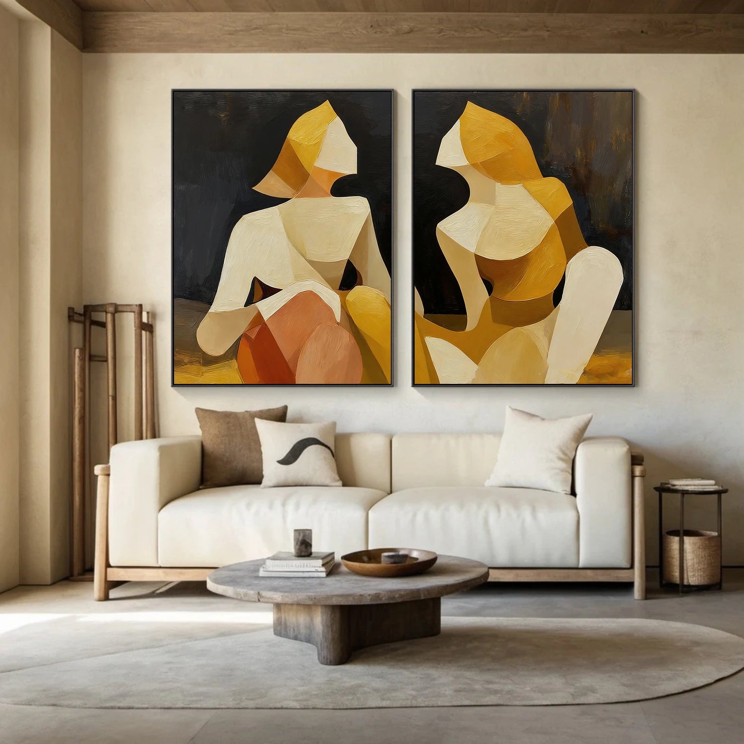 Abstract Portrait Wall Art Set of 2 # LA041