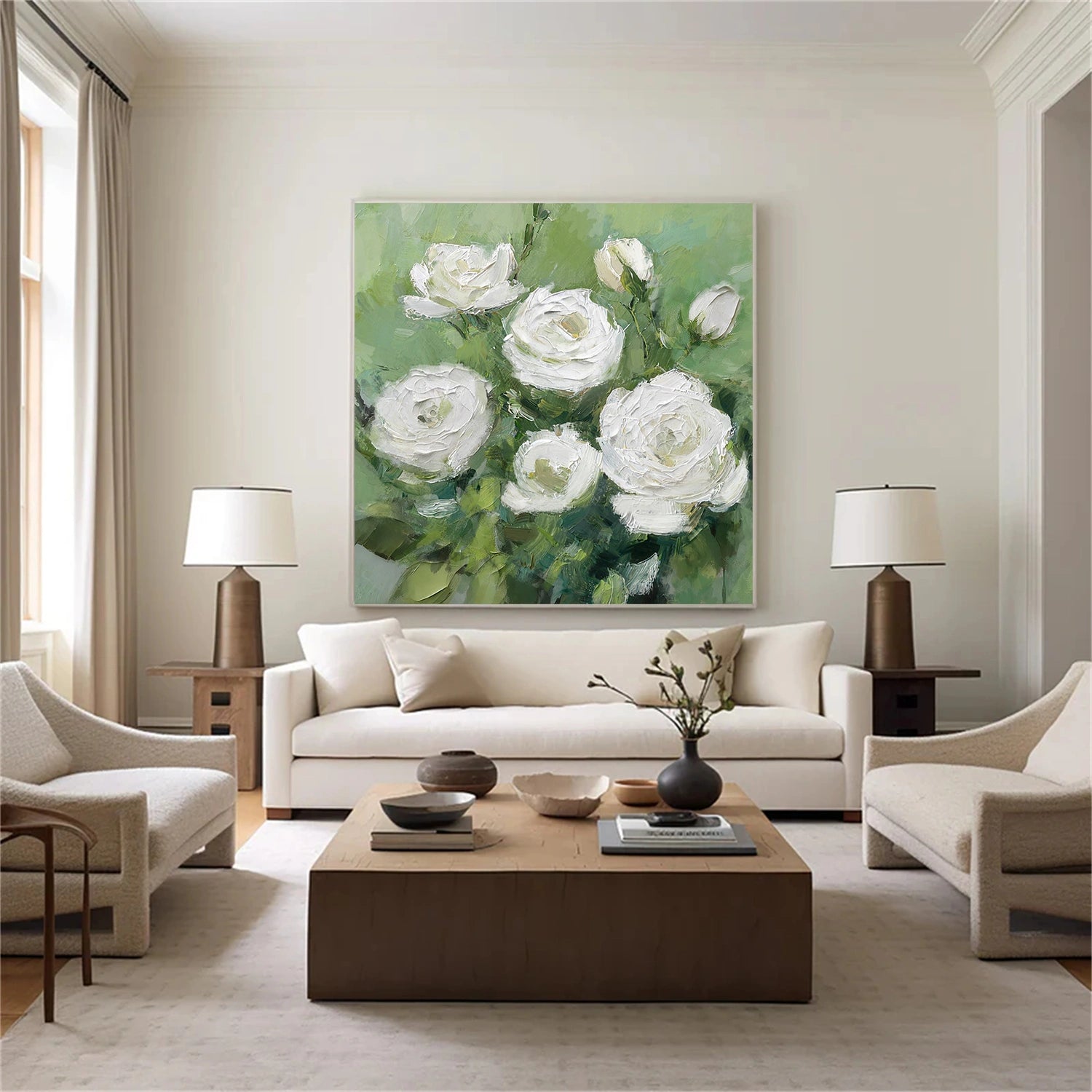Abstract Flower And Tree Textured Canvas Art #MF167