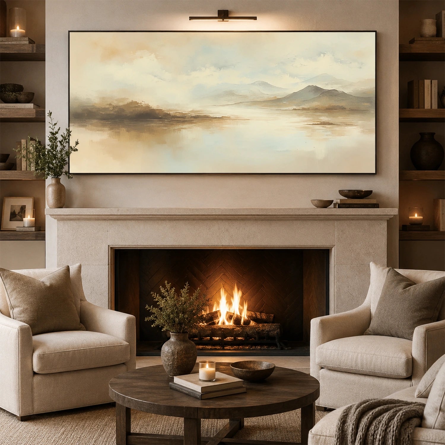 Abstract Mountain Canvas Art #BT104