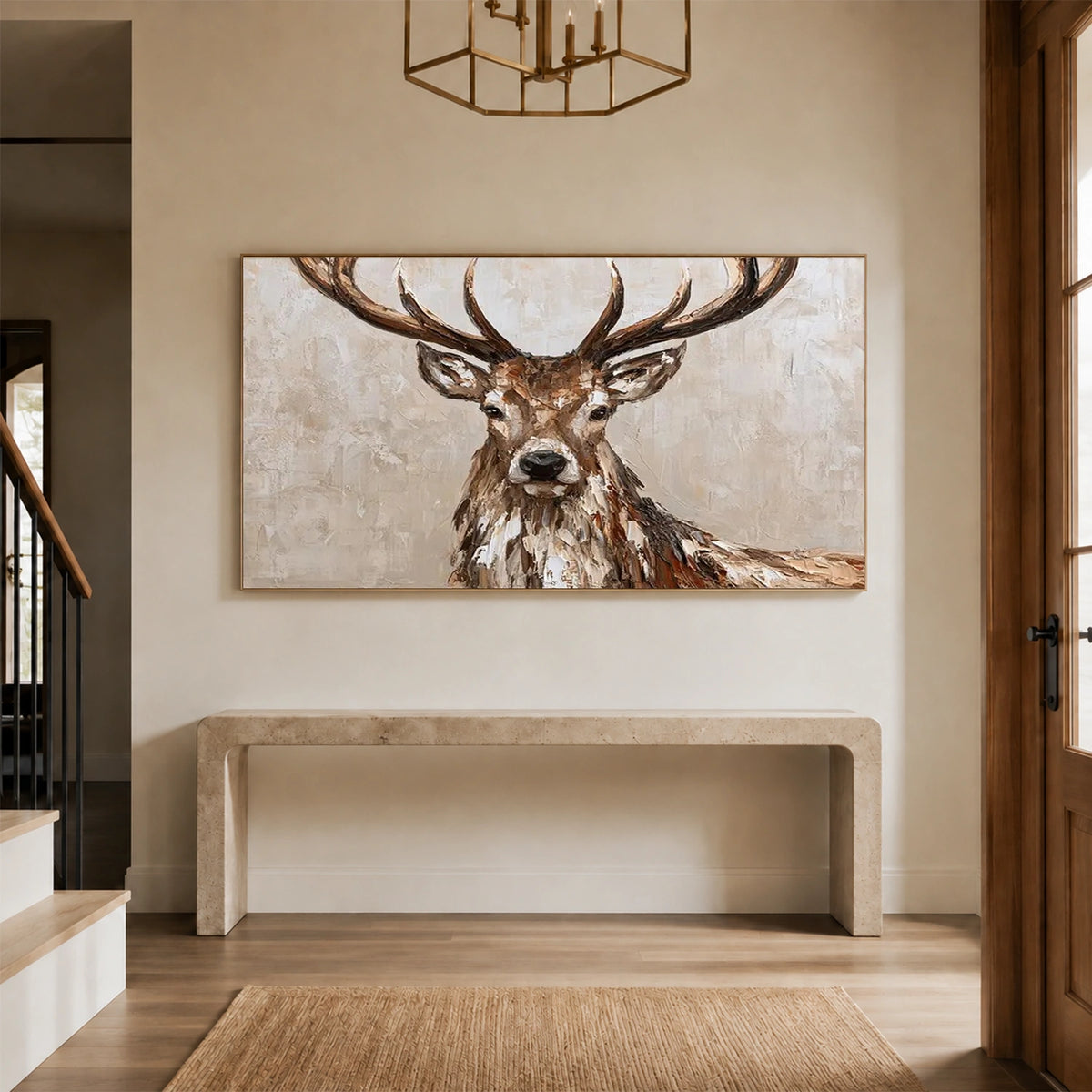 Abstract Animal Deer Canvas Art #DW170