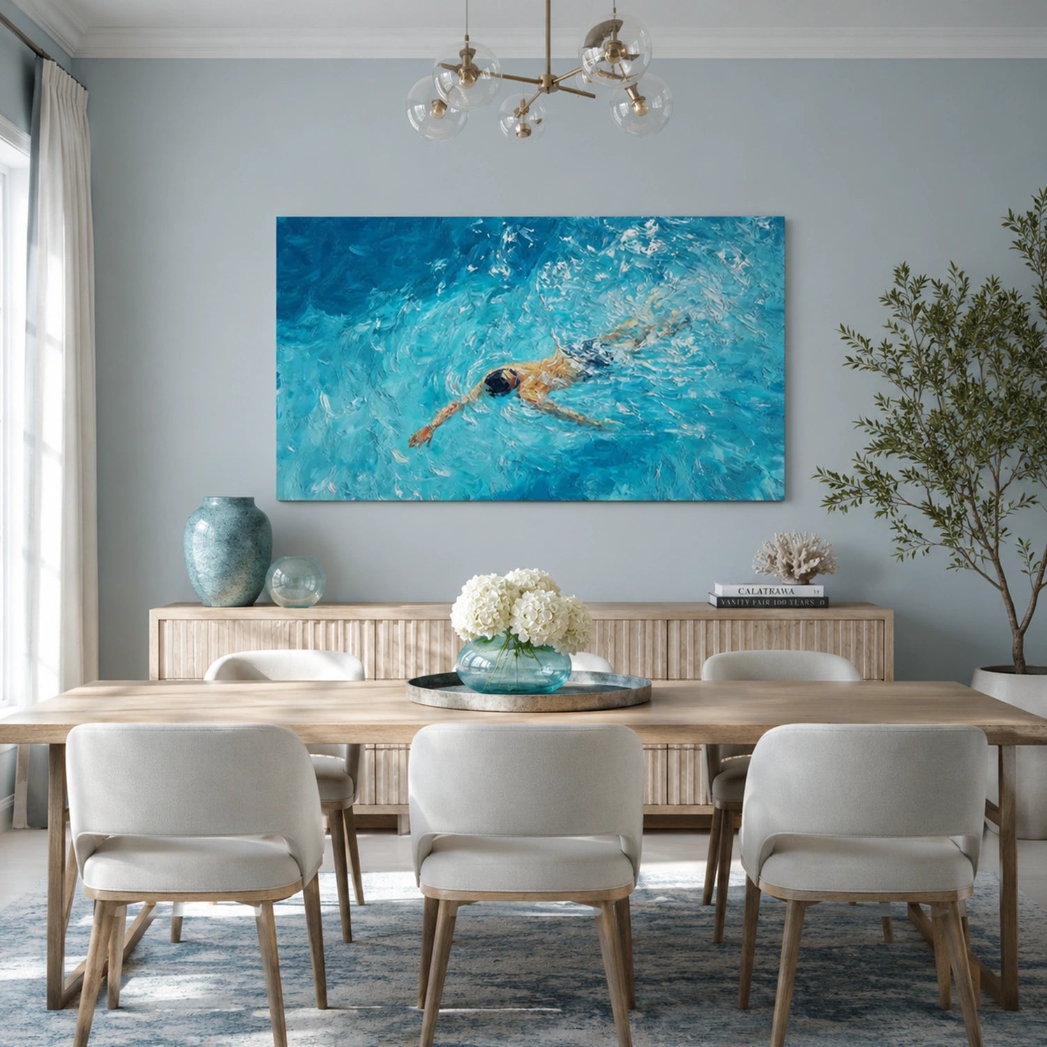 Swimming Sport Canvas Painting #PB099