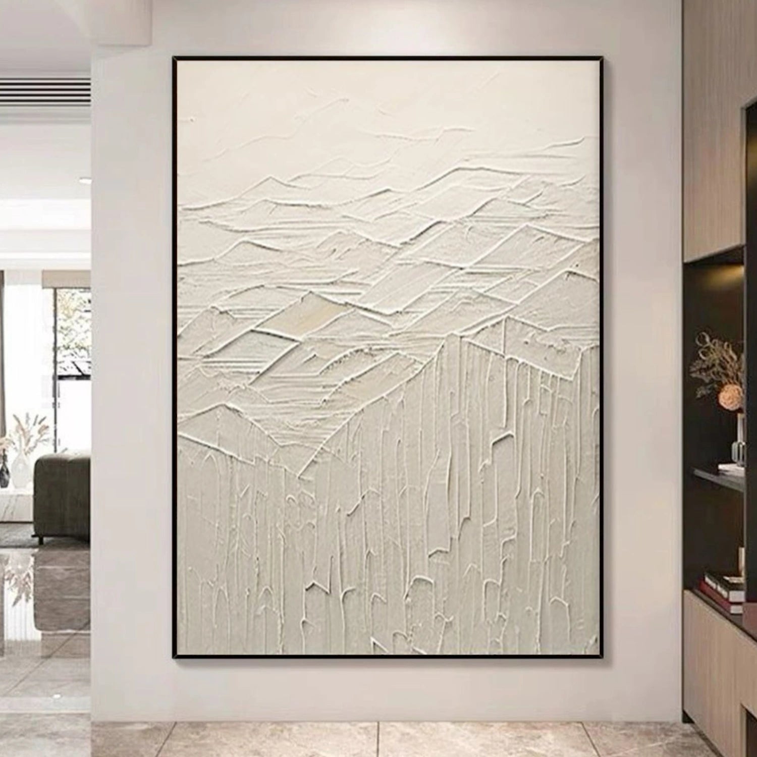 Minimalist Mountain Textured Canvas Art #BT081