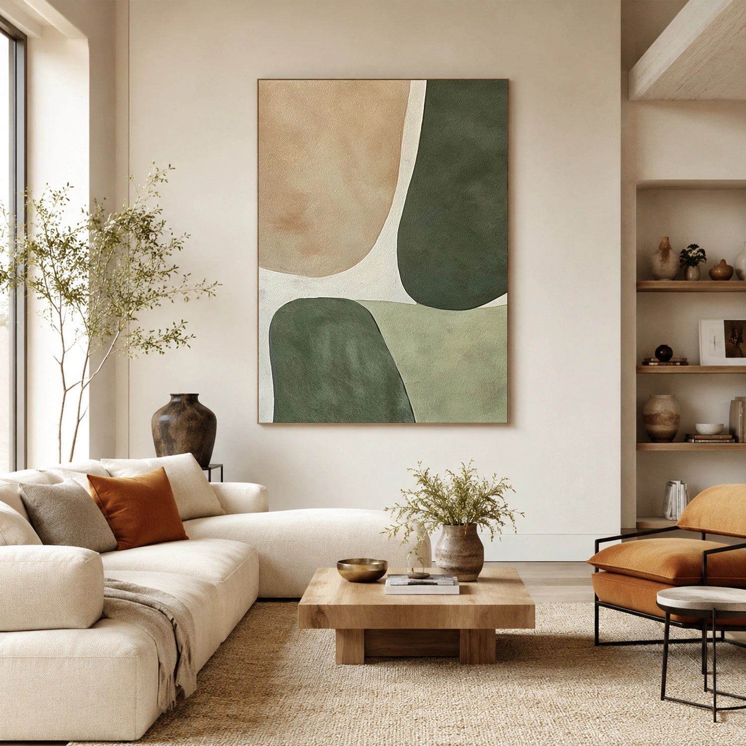 Green Minimalist Canvas Art #WM160