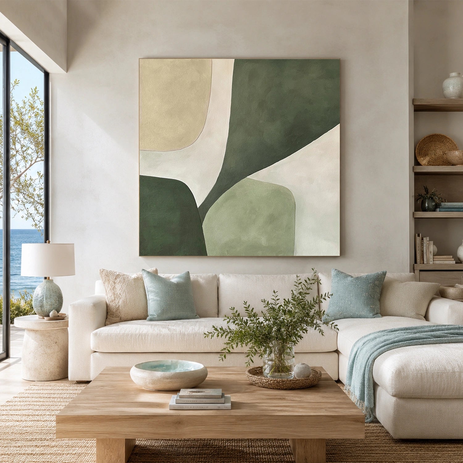 Green Minimalist Canvas Art #WM158