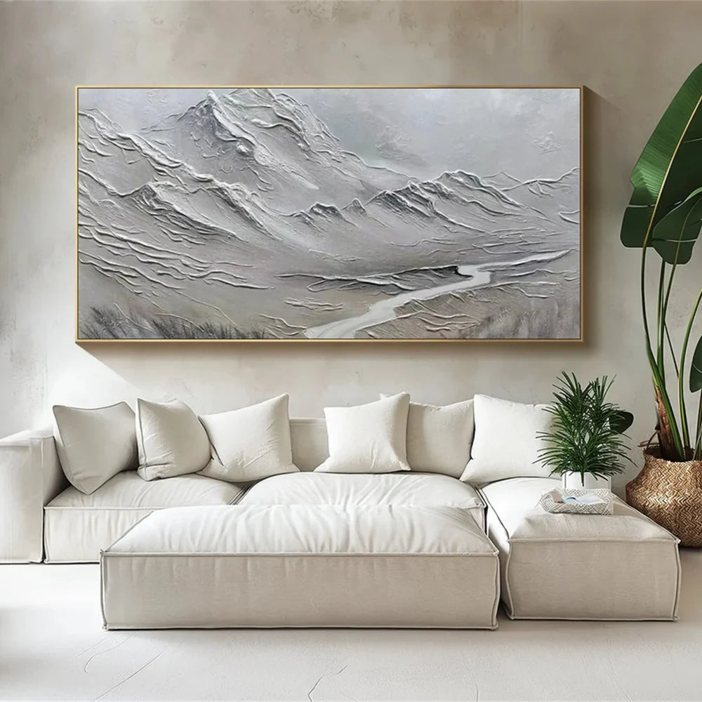 Abstract Mountain Textured Canvas Art #BT038