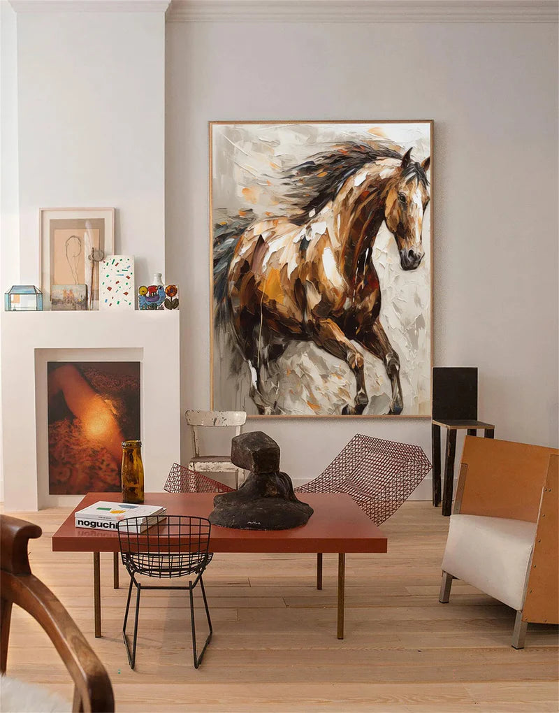 Abstract Animal Horse Canvas Art #DW014