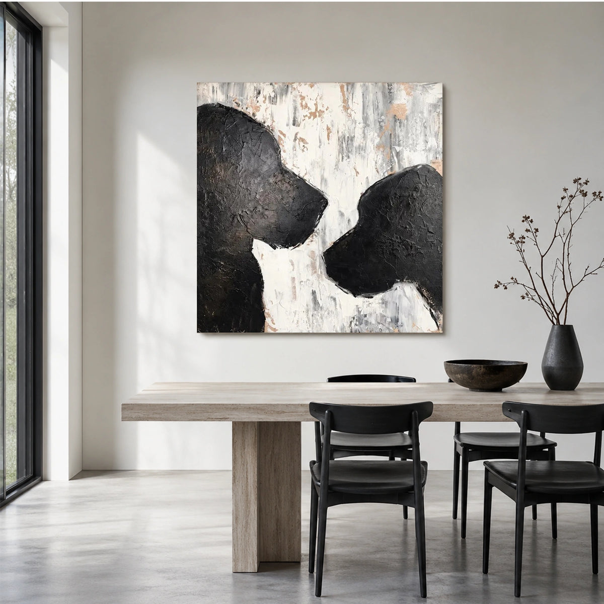 Abstract Animal Dog Canvas Art #DW172
