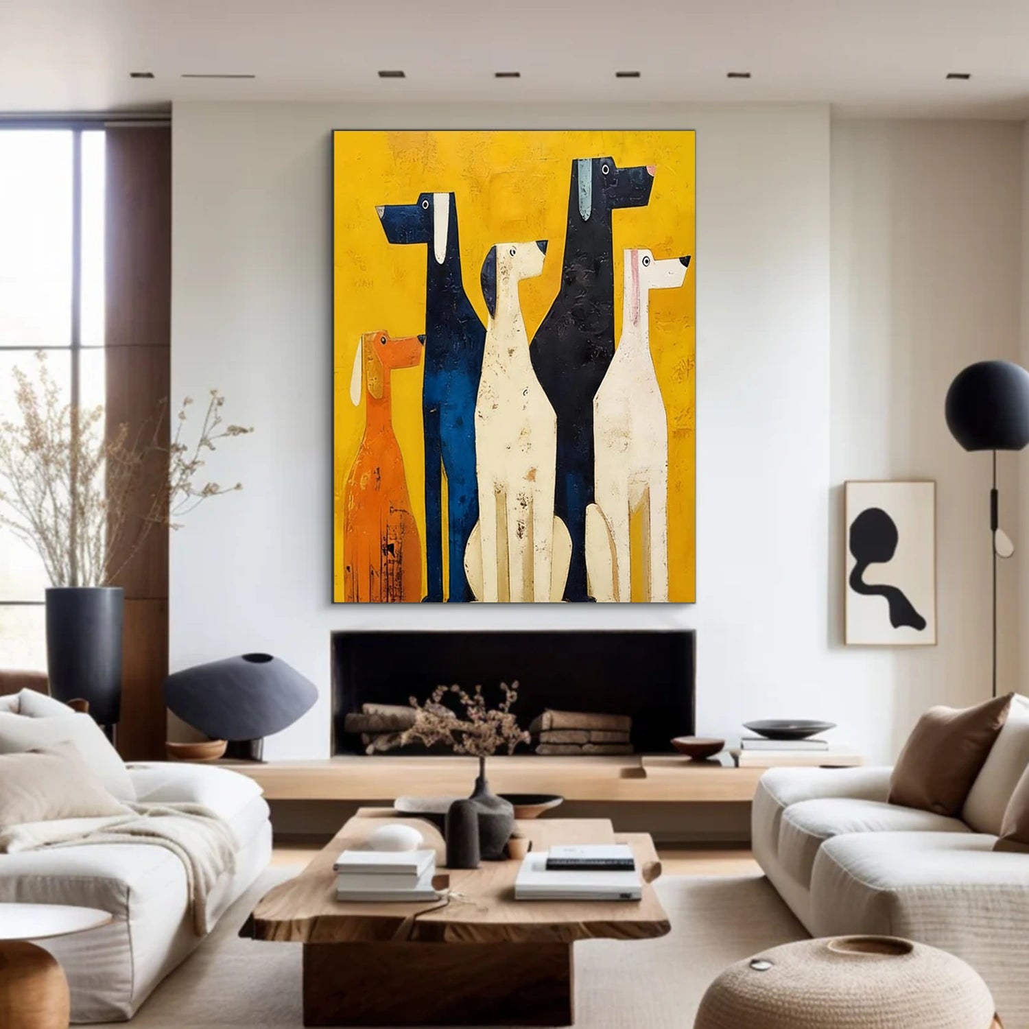 Abstract Animal Dog Canvas Art #DW141