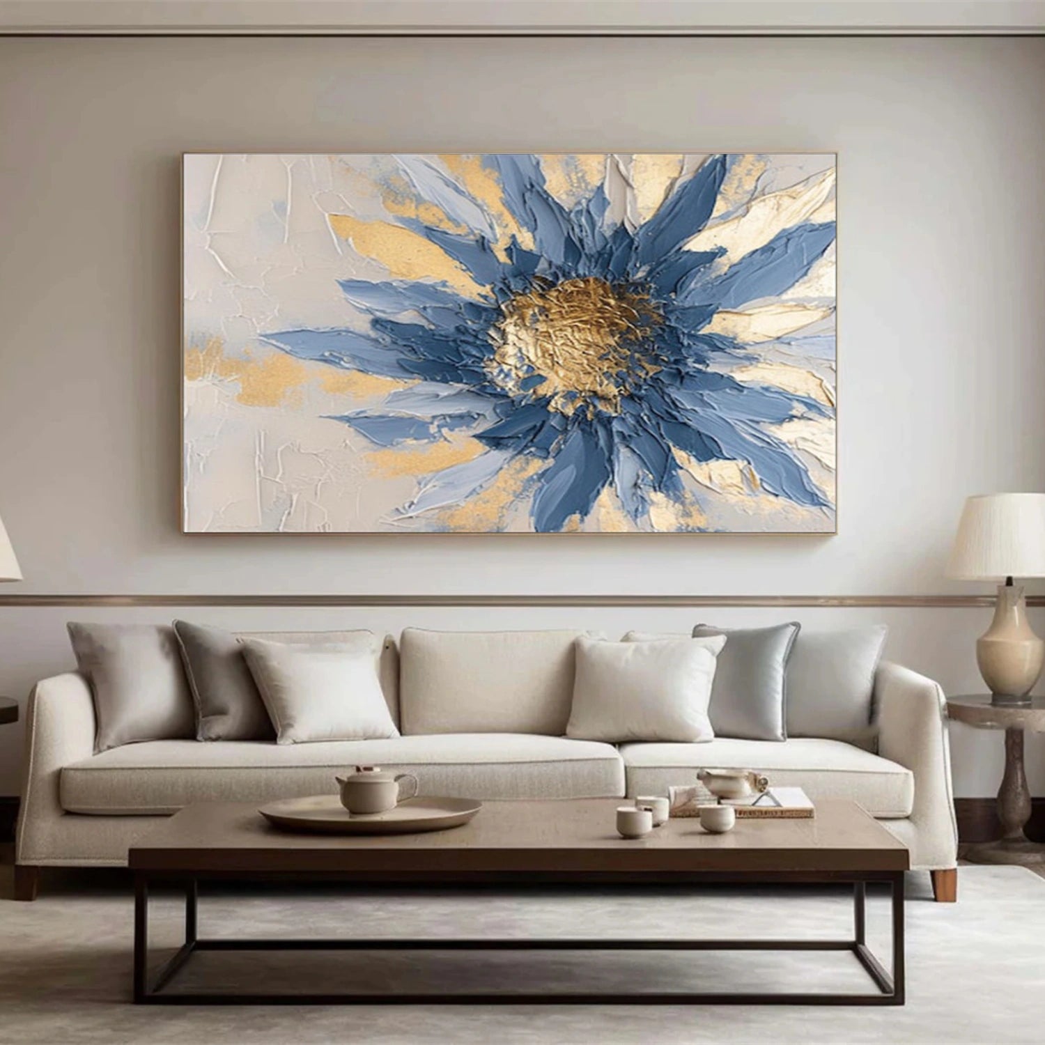 Abstract Flower And Tree Textured Canvas Art #MF168