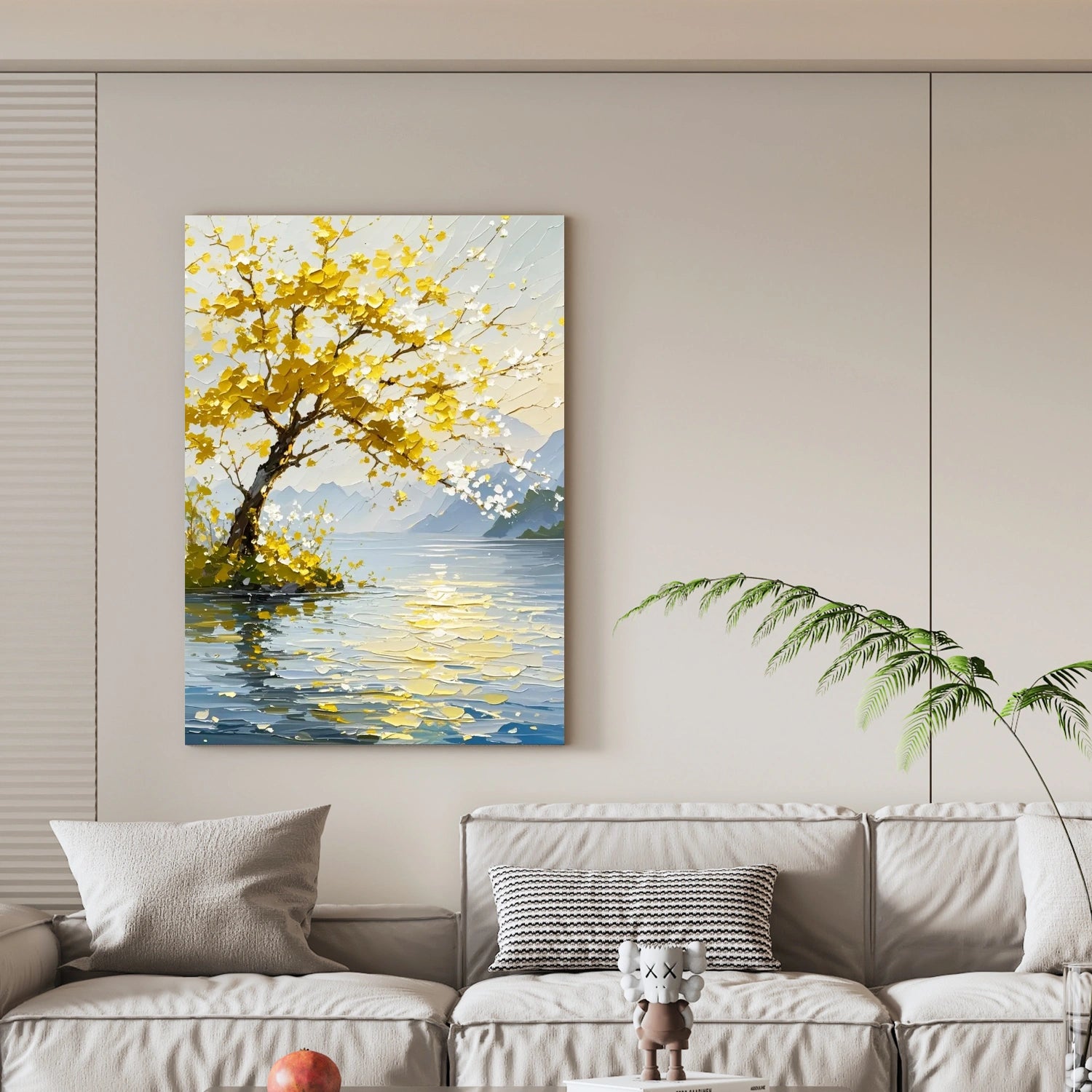 Abstract Flower And Tree Textured Canvas Art #MF096