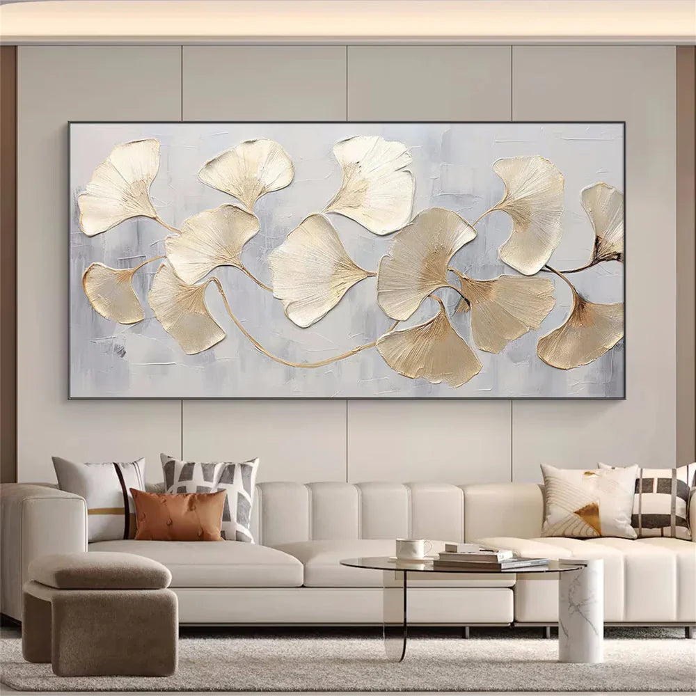 Abstract Flower And Tree Textured Canvas Art #MF001