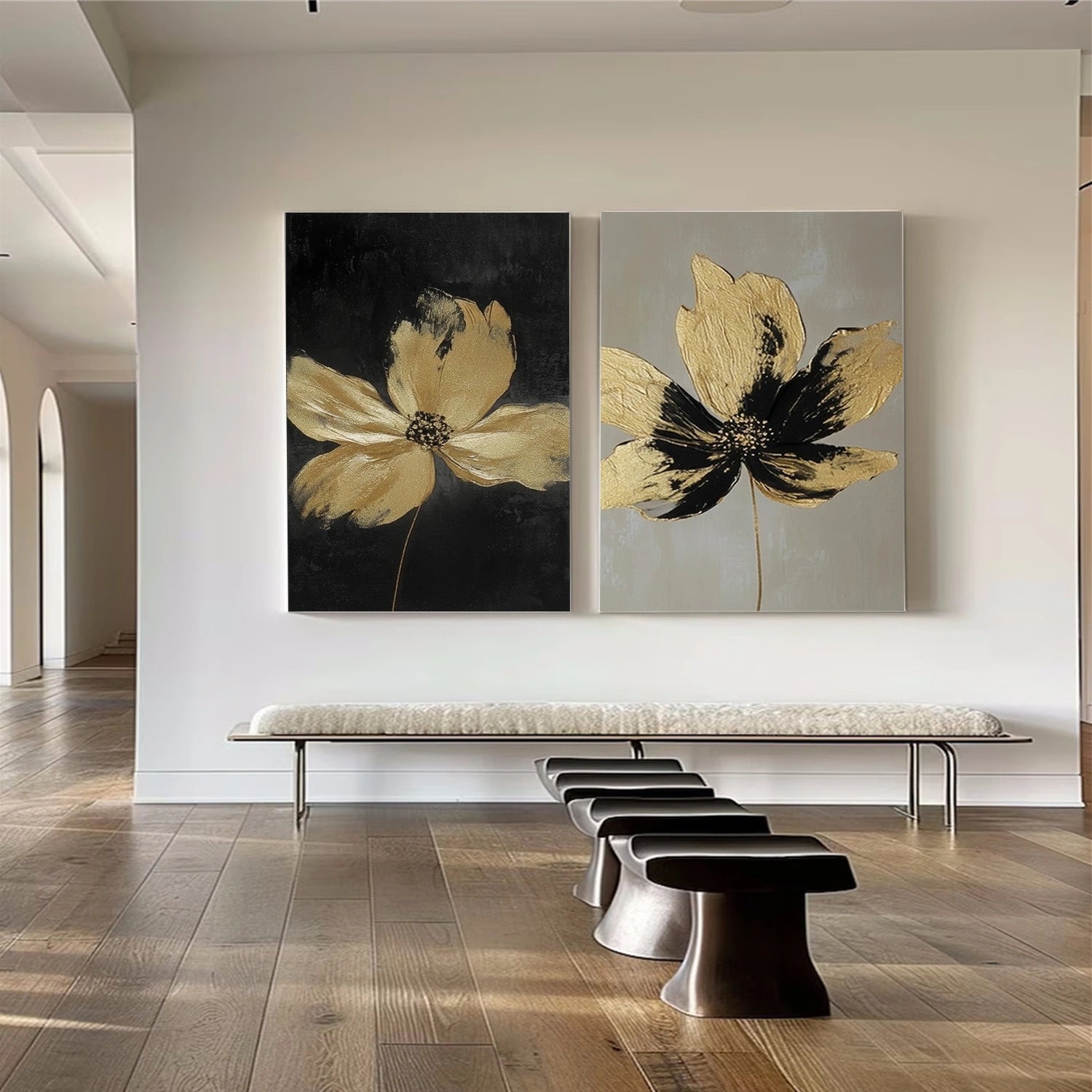 Abstract Flower And Tree Canvas Art Set of 2 #MF190