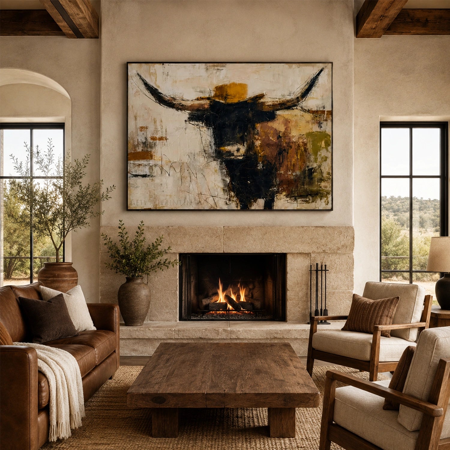 Abstract Animal Canvas Art #DW151