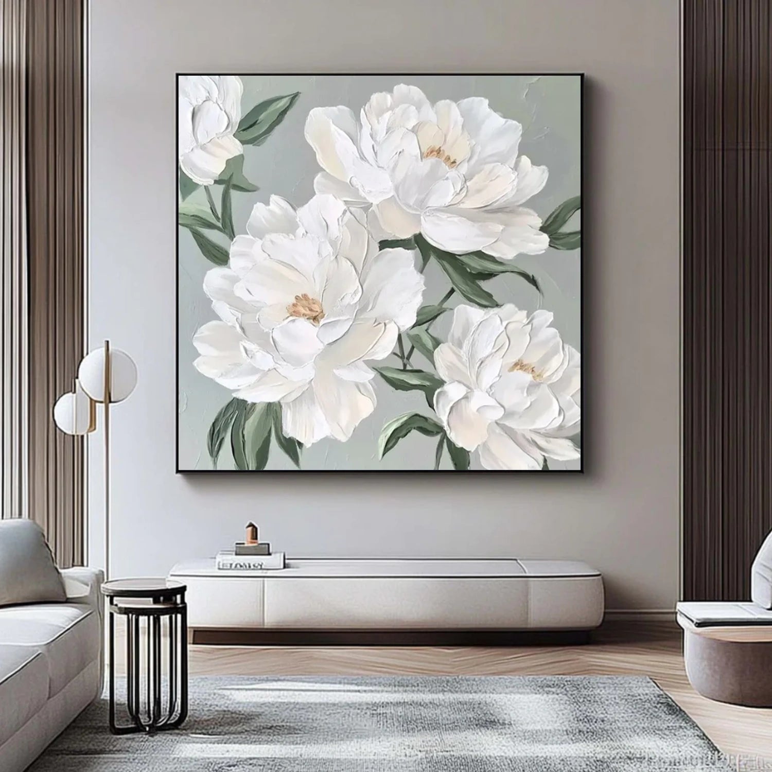 Abstract Flower And Tree Textured Canvas Art #MF185