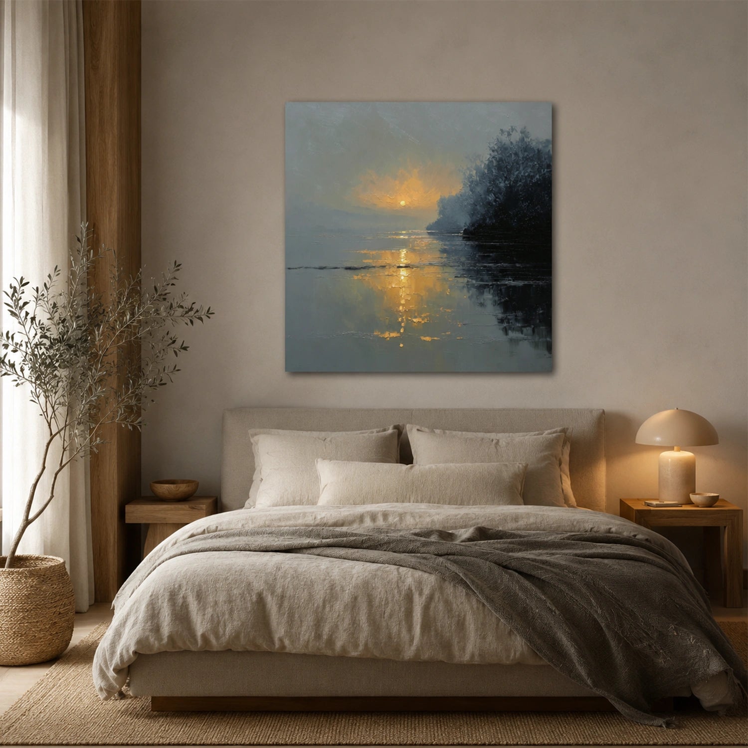 Abstract Ocean And Sky Canvas Art #OC199