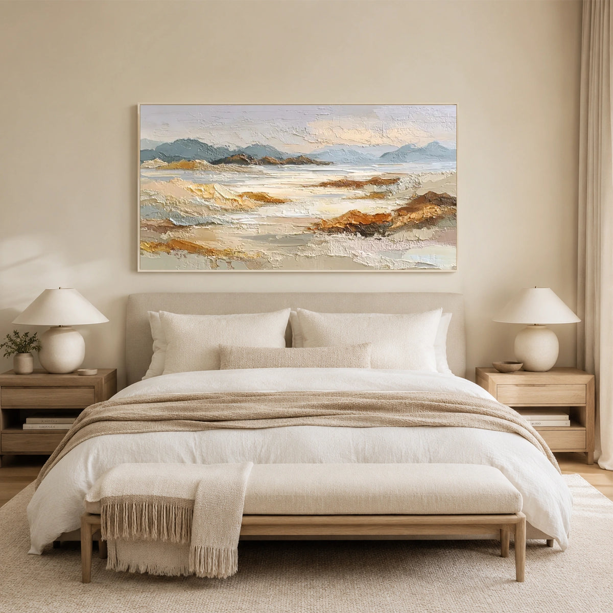 Abstract Mountain Textured Canvas Art #BT108