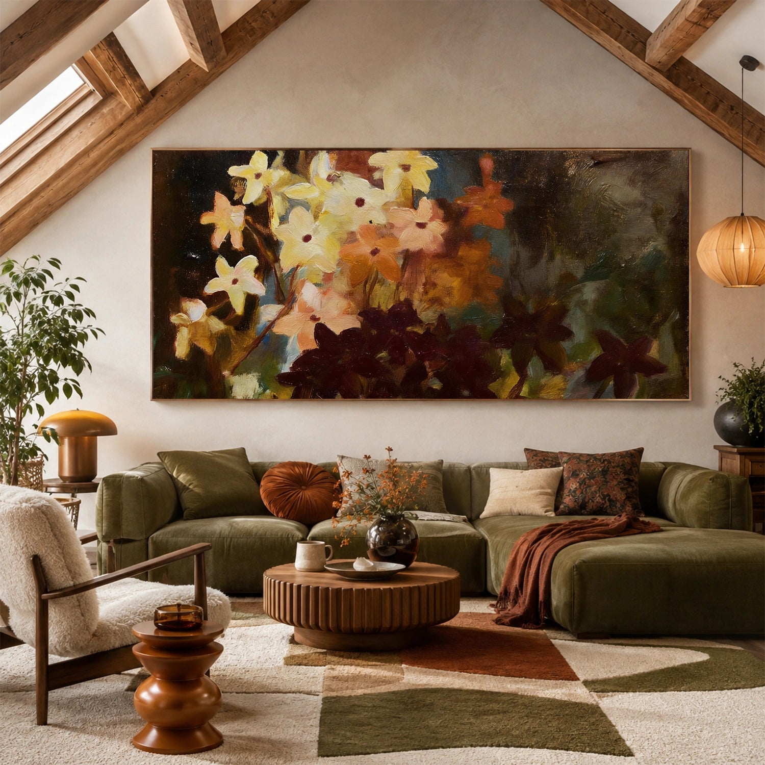 Abstract Flower Canvas Art #MF210