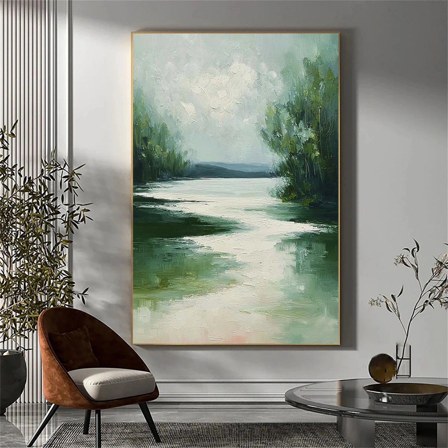 Abstract Ocean And Sky Canvas Art #OC173