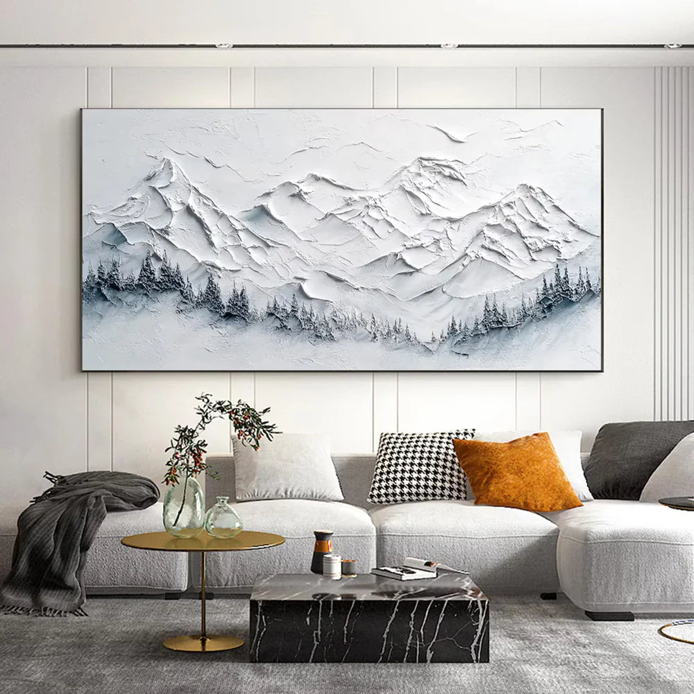 Abstract Mountain Textured Canvas Art #BT035