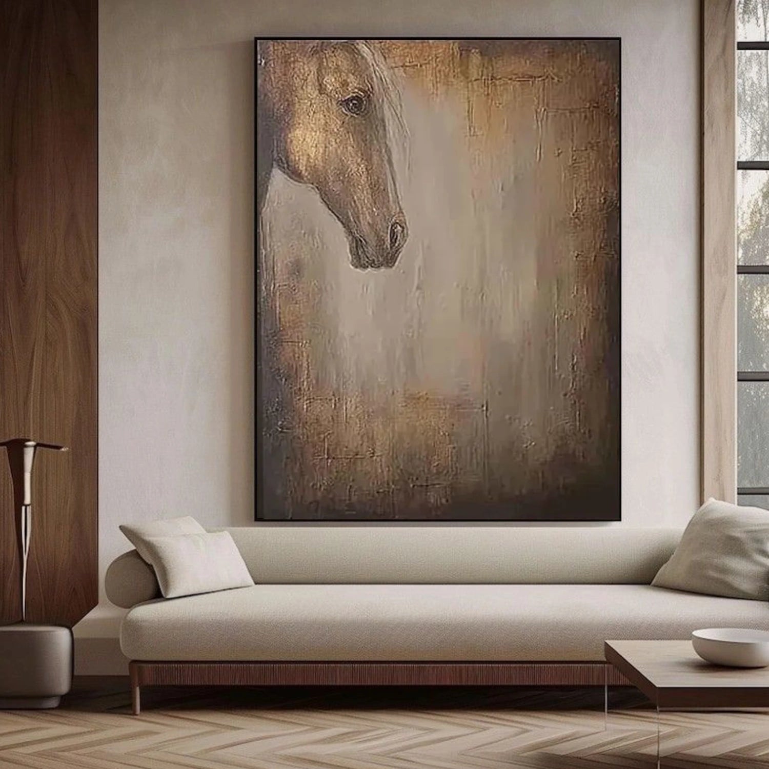 Abstract Animal Horse Canvas Art #DW085