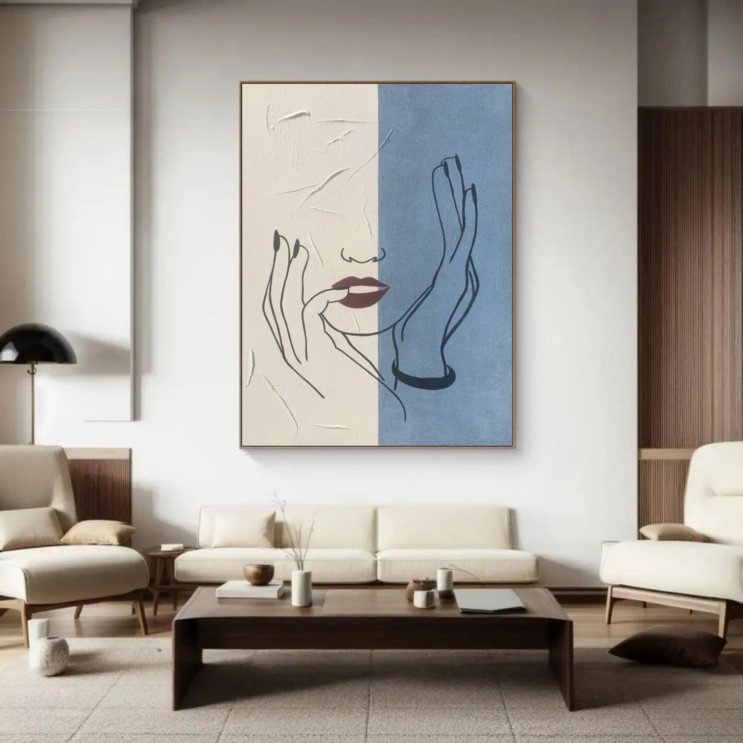 Abstract Portrait Textured Wall Art # LA032