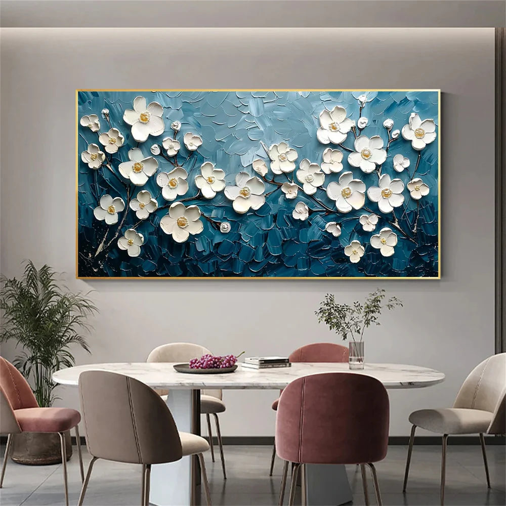 Abstract Flower And Tree Textured Canvas Art #MF028