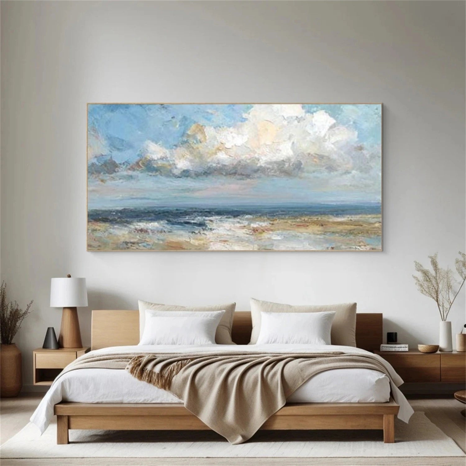 Abstract Ocean And Sky Canvas Art #OC133